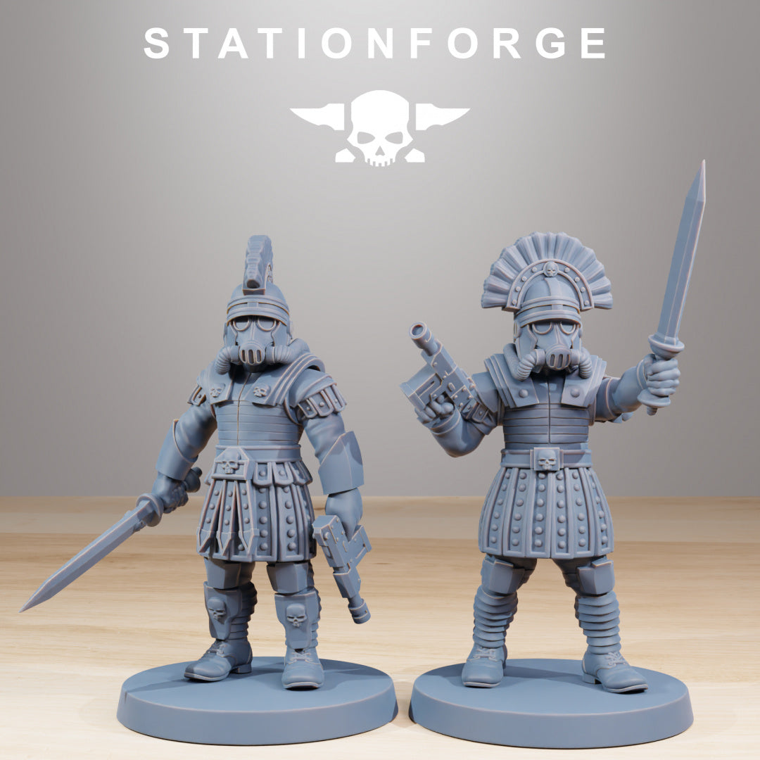 GrimGuard Vexillatio - Compatible with Warhammer 40K - by Station Forge - Tabletop RPG Miniature - Roleplaying 3D Printed Fantasy Mini