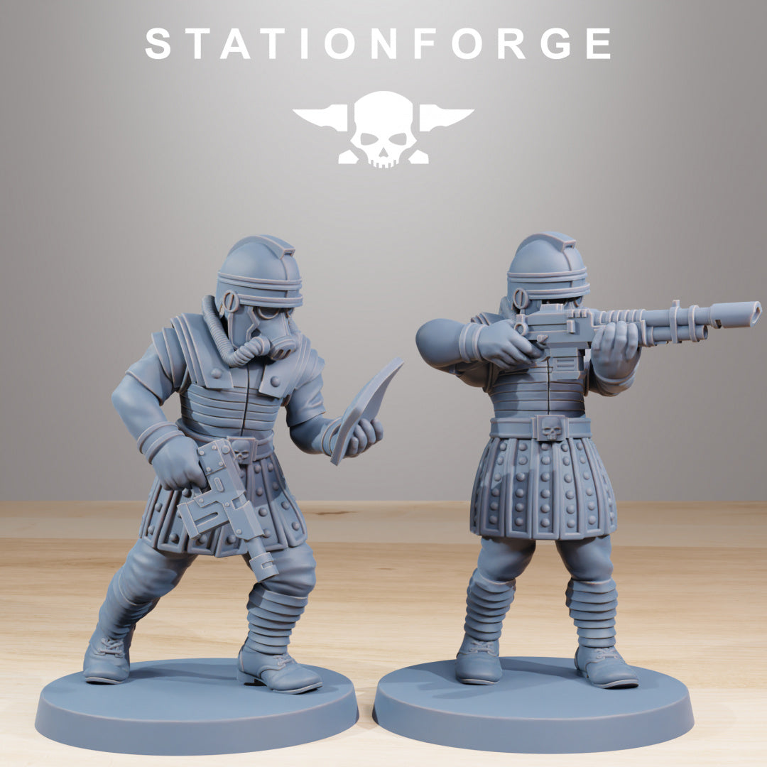 GrimGuard Vexillatio - Compatible with Warhammer 40K - by Station Forge - Tabletop RPG Miniature - Roleplaying 3D Printed Fantasy Mini