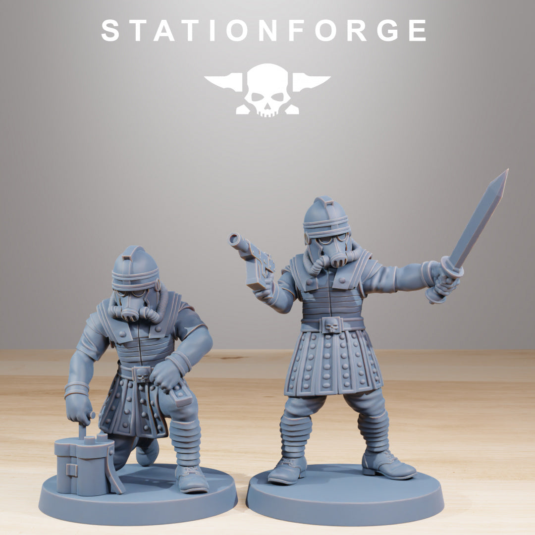 GrimGuard Vexillatio - Compatible with Warhammer 40K - by Station Forge - Tabletop RPG Miniature - Roleplaying 3D Printed Fantasy Mini