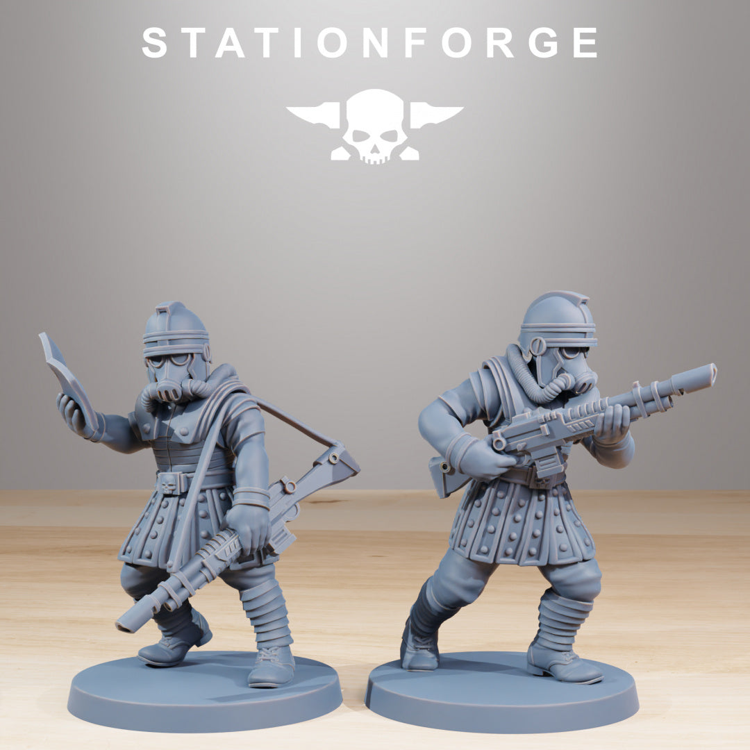 GrimGuard Vexillatio - Compatible with Warhammer 40K - by Station Forge - Tabletop RPG Miniature - Roleplaying 3D Printed Fantasy Mini