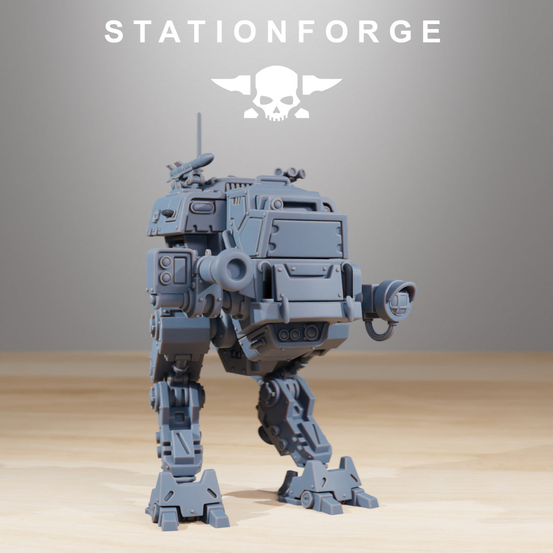 GrimGuard Walker Mk1 - Compatible with Warhammer 40K - by Station Forge - Tabletop RPG Miniature - Roleplaying 3D Printed Fantasy Mini