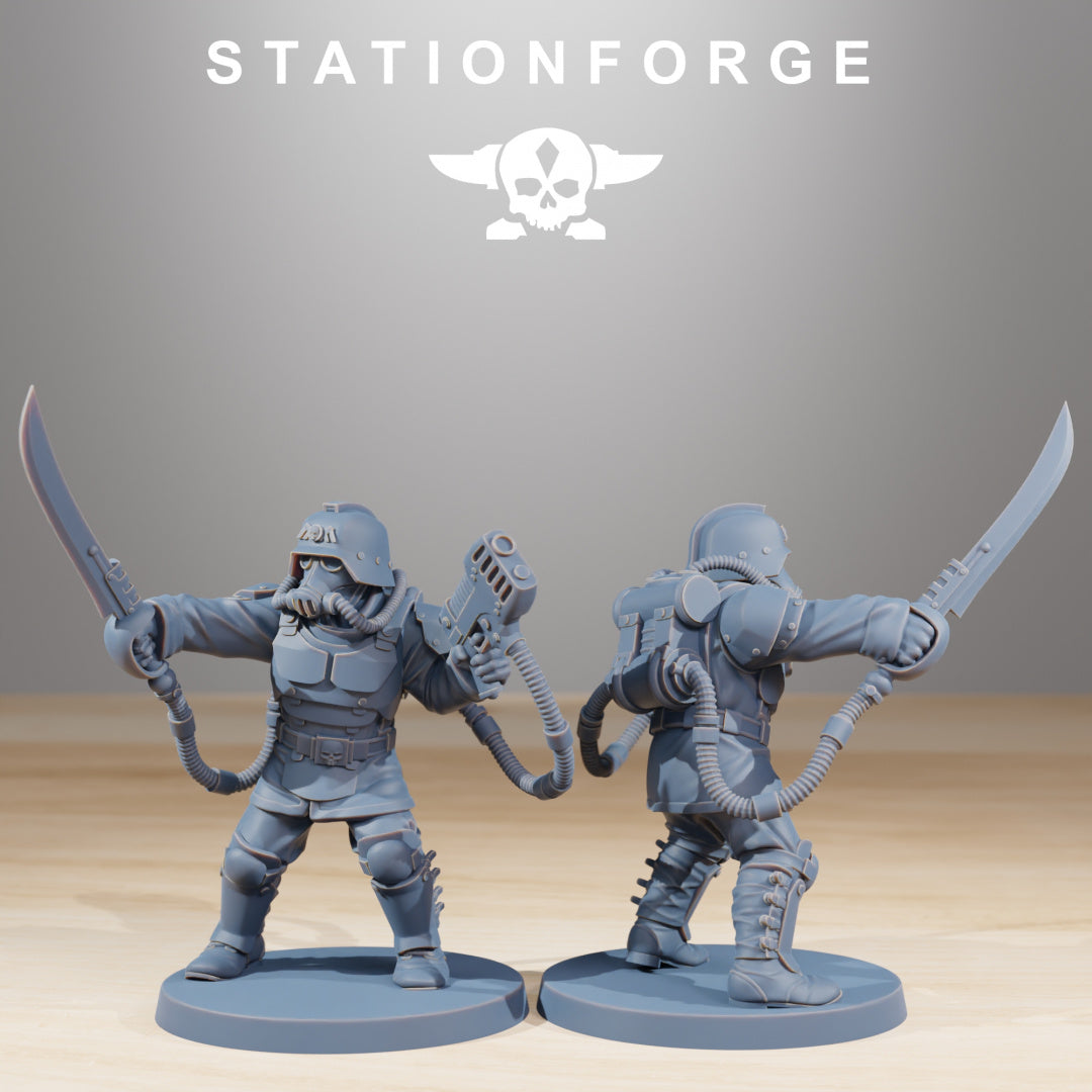 Grimguard Commandos - Compatible with Warhammer 40K - by Station Forge - Tabletop RPG Miniature - Roleplaying 3D Printed Fantasy Mini