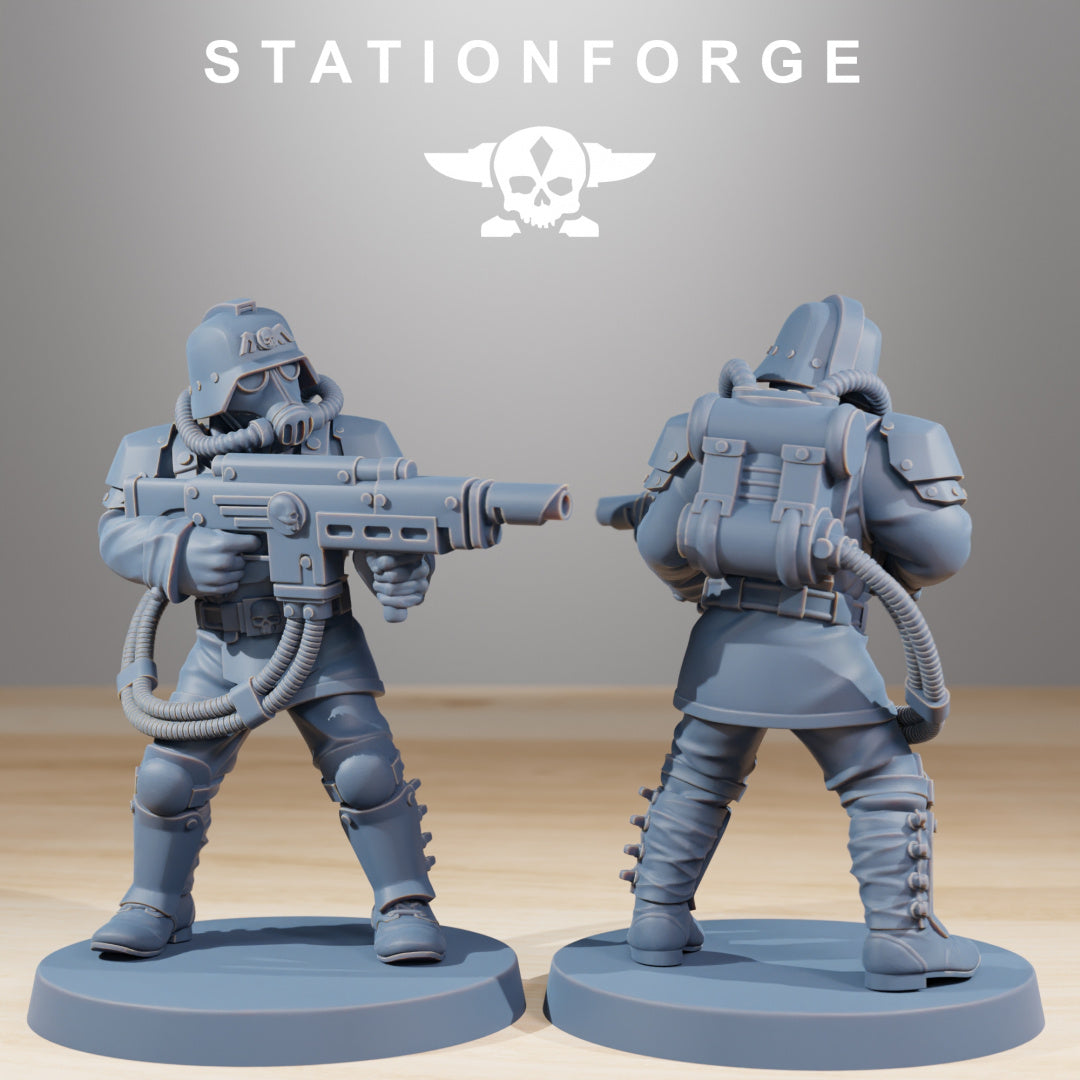 Grimguard Commandos - Compatible with Warhammer 40K - by Station Forge - Tabletop RPG Miniature - Roleplaying 3D Printed Fantasy Mini