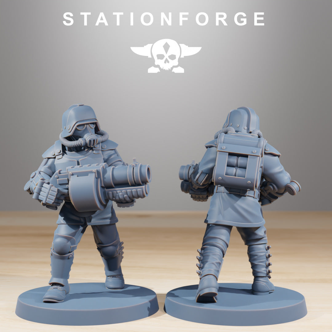 Grimguard Commandos - Compatible with Warhammer 40K - by Station Forge - Tabletop RPG Miniature - Roleplaying 3D Printed Fantasy Mini