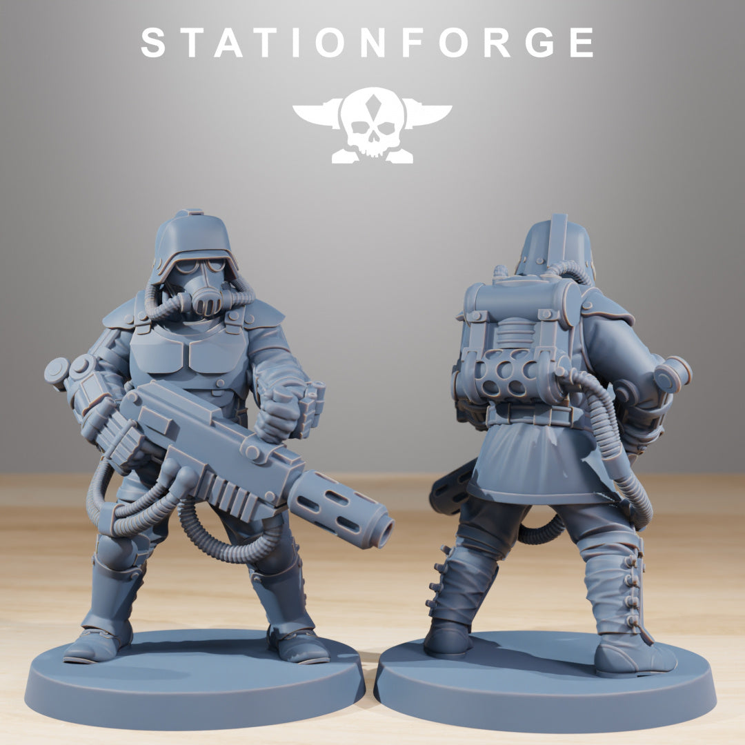 Grimguard Commandos - Compatible with Warhammer 40K - by Station Forge - Tabletop RPG Miniature - Roleplaying 3D Printed Fantasy Mini