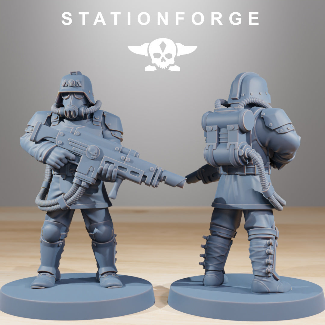 Grimguard Commandos - Compatible with Warhammer 40K - by Station Forge - Tabletop RPG Miniature - Roleplaying 3D Printed Fantasy Mini