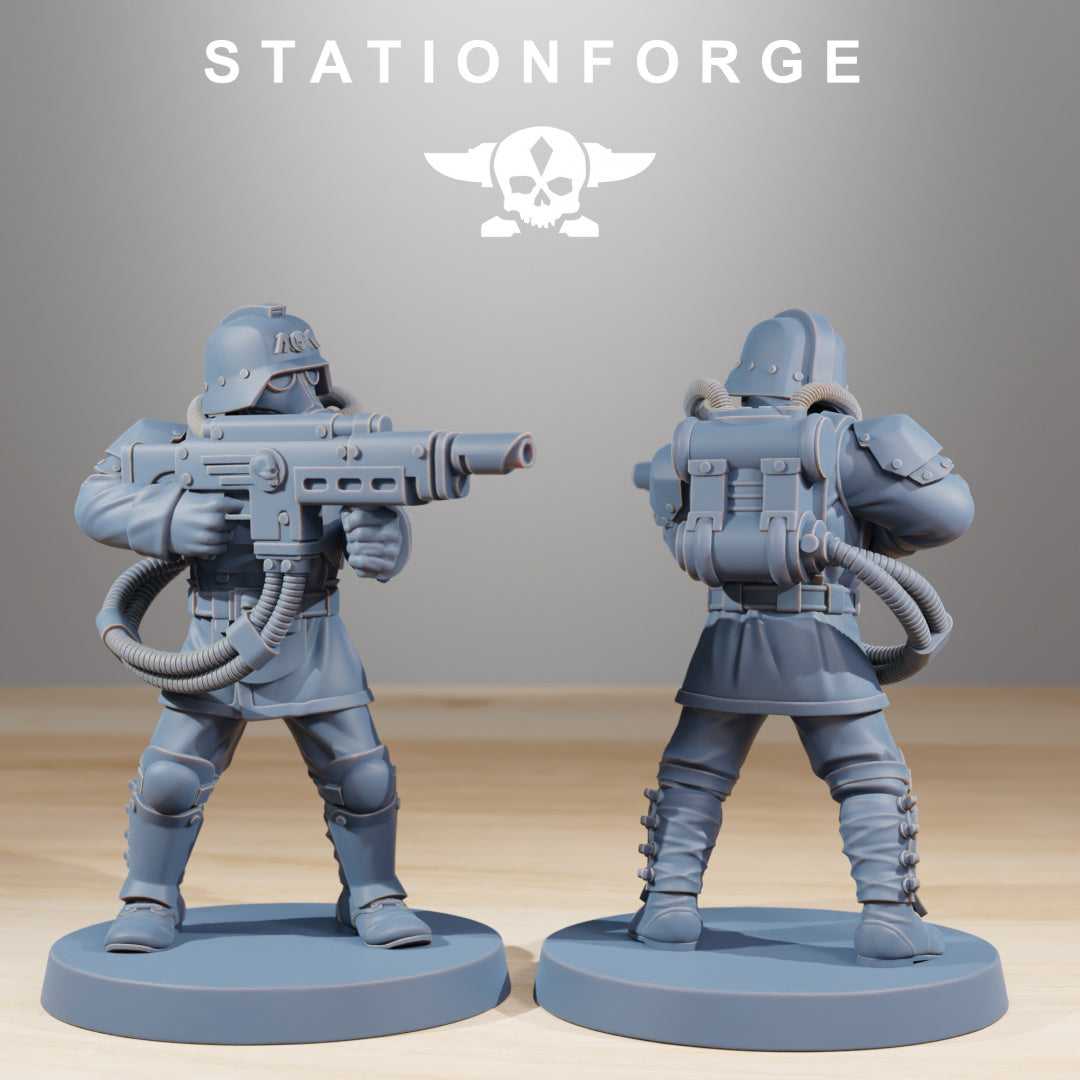 Grimguard Commandos - Compatible with Warhammer 40K - by Station Forge - Tabletop RPG Miniature - Roleplaying 3D Printed Fantasy Mini