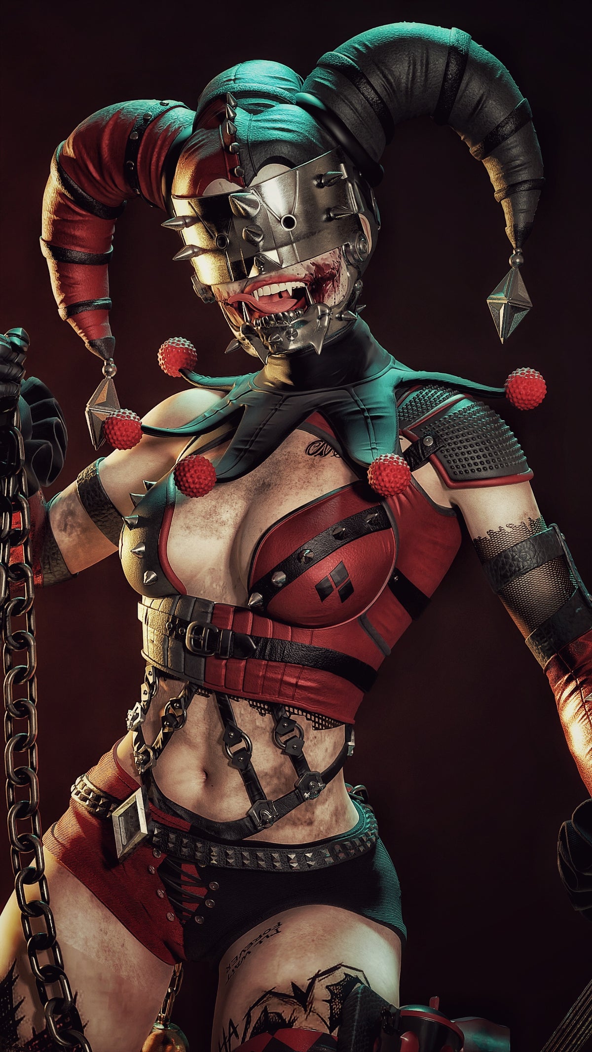 Harley Who Laughs Sculpture(75mm to 500mm) - Unassembled/Unpainted/3D Print
