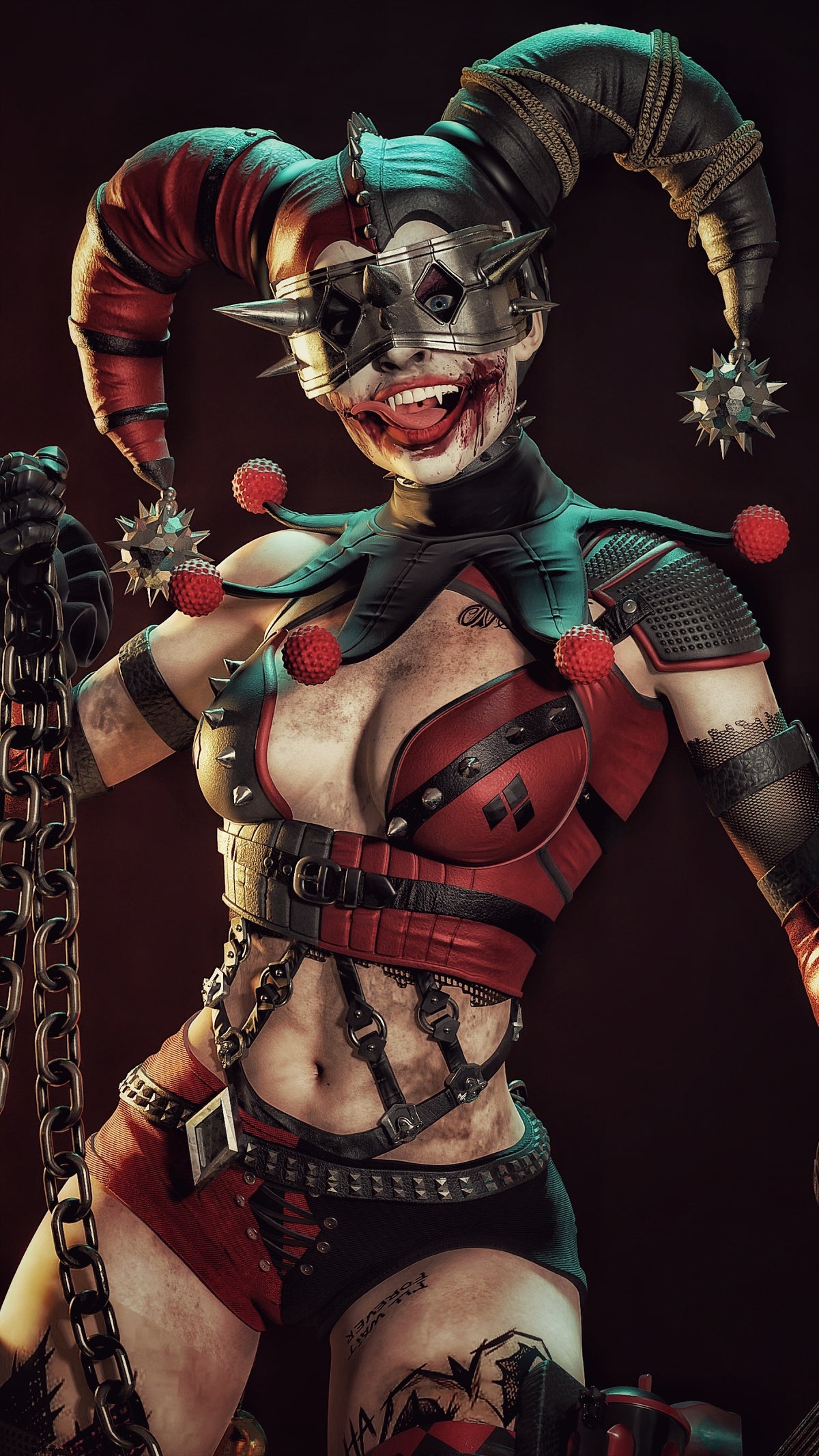 Harley Who Laughs Sculpture(75mm to 500mm) - Unassembled/Unpainted/3D Print