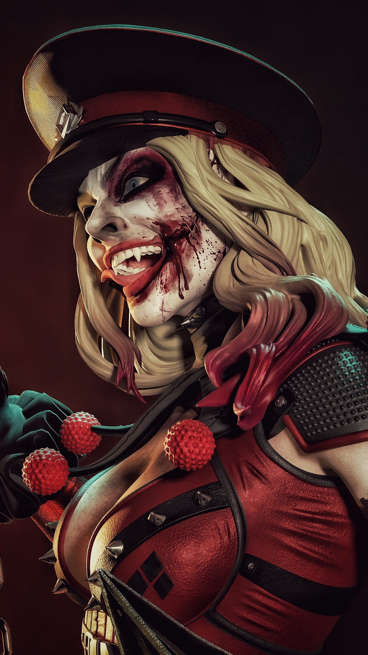 Harley Who Laughs Sculpture(75mm to 500mm) - Unassembled/Unpainted/3D Print