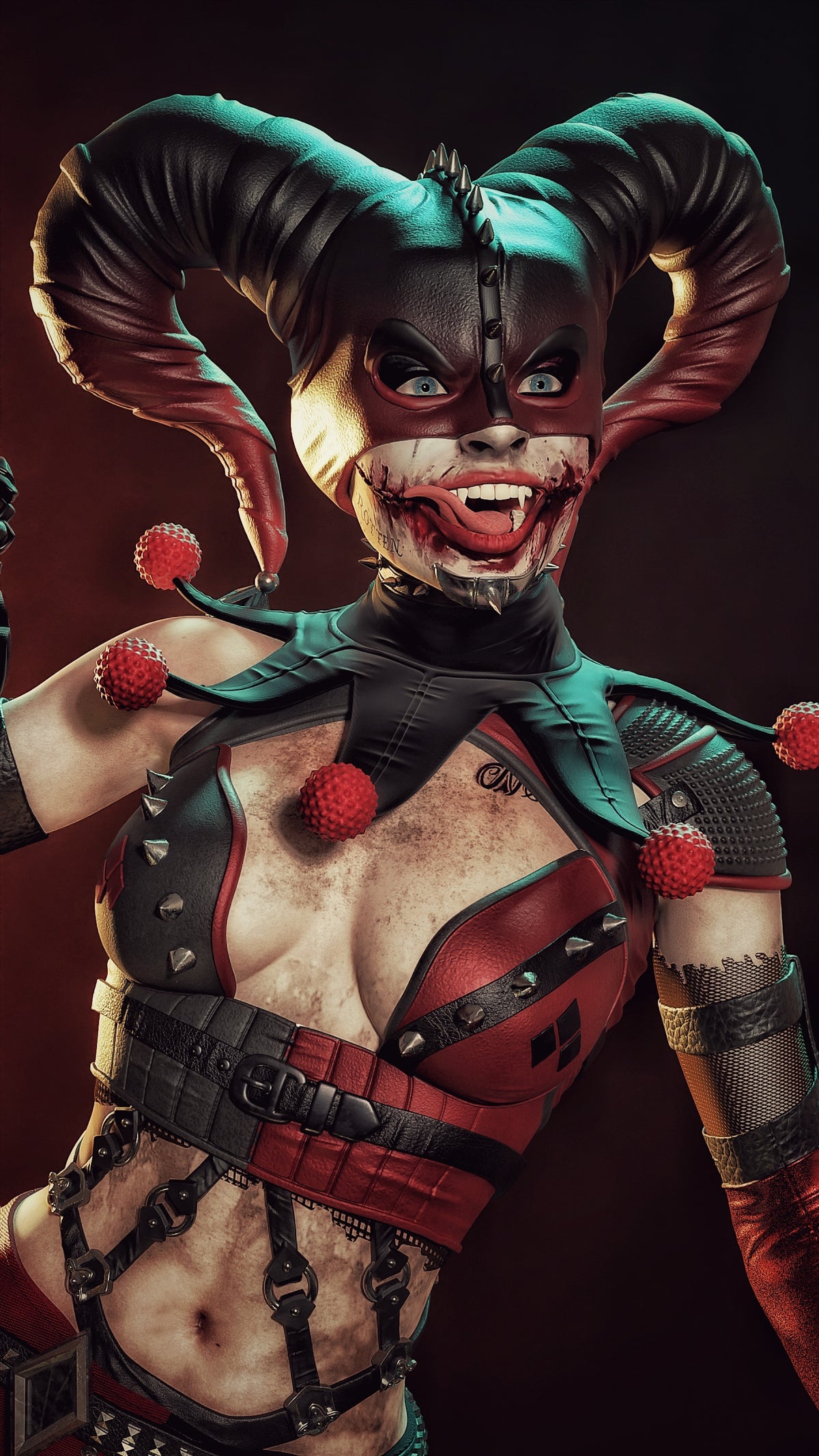 Harley Who Laughs Sculpture(75mm to 500mm) - Unassembled/Unpainted/3D Print