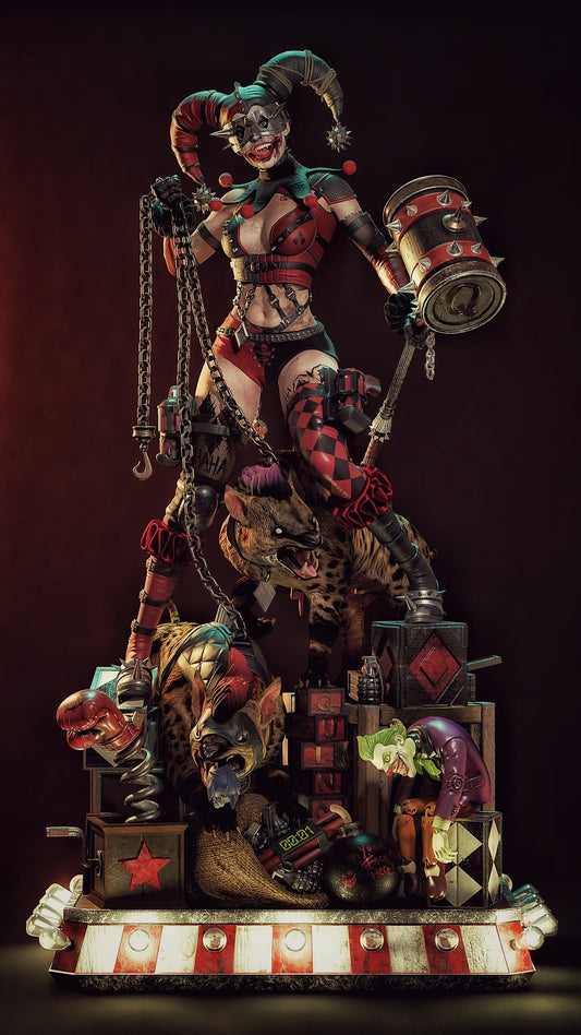 Harley Who Laughs Sculpture(75mm to 500mm) - Unassembled/Unpainted/3D Print