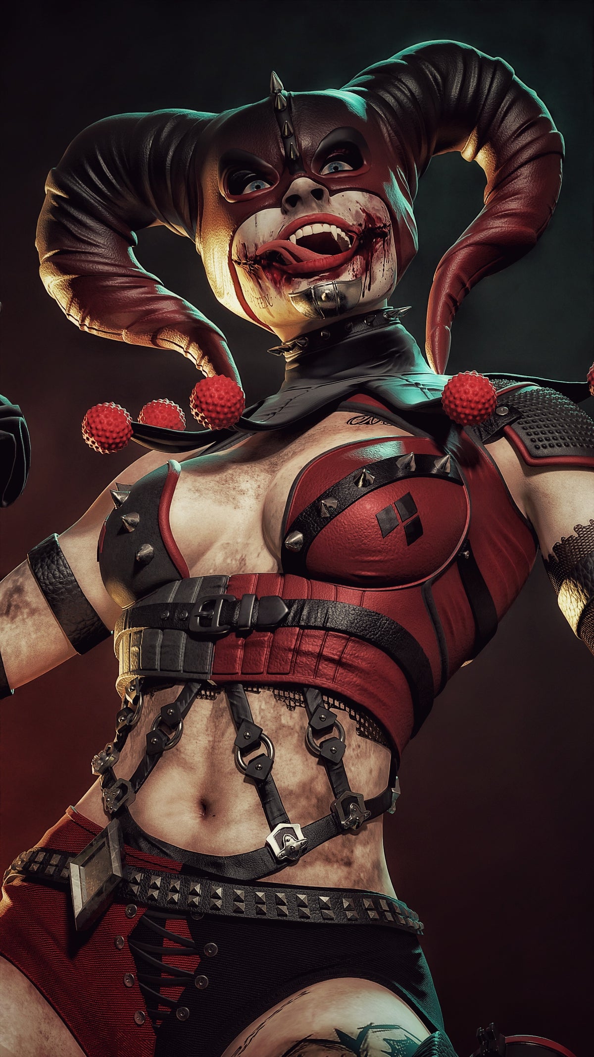 Harley Who Laughs Sculpture(75mm to 500mm) - Unassembled/Unpainted/3D Print