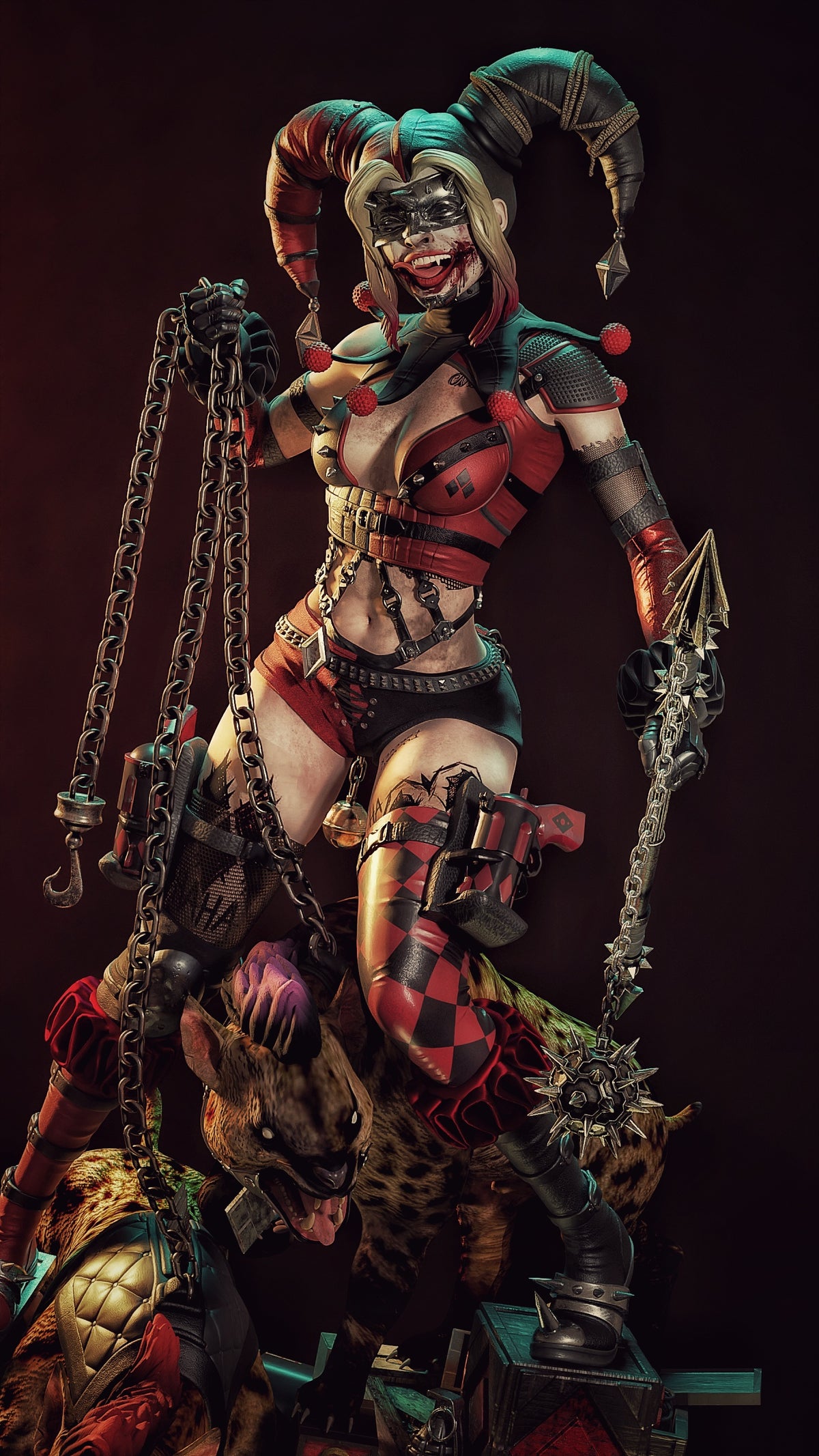 Harley Who Laughs Sculpture(75mm to 500mm) - Unassembled/Unpainted/3D Print
