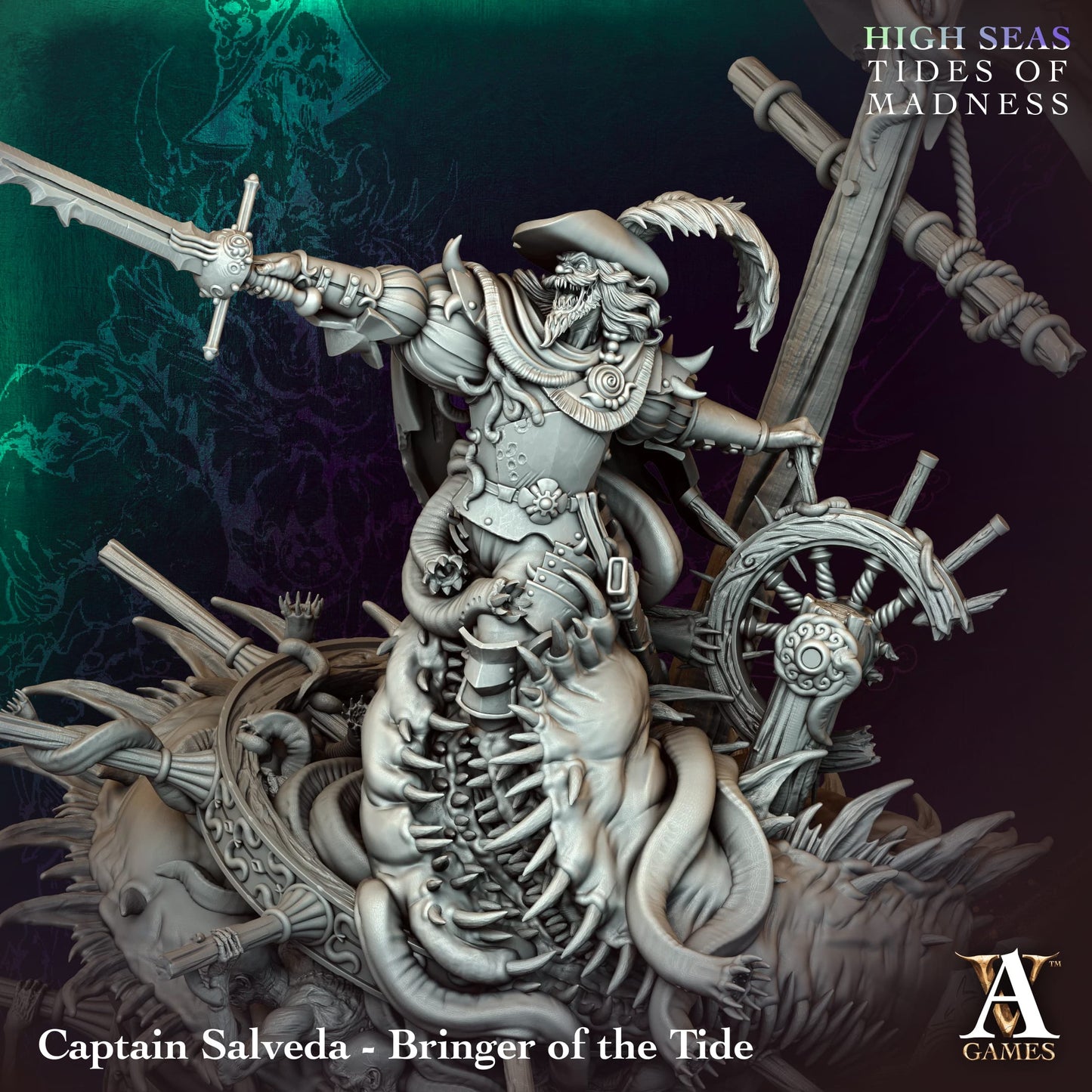 Captain Salveda - Bringer of the Tide - TTRPG - Wargaming - Dungeons and Dragons
