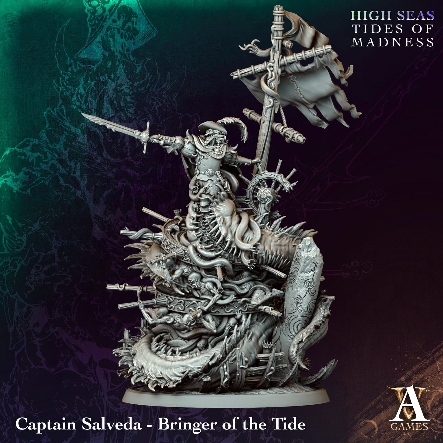 Captain Salveda - Bringer of the Tide - TTRPG - Wargaming - Dungeons and Dragons
