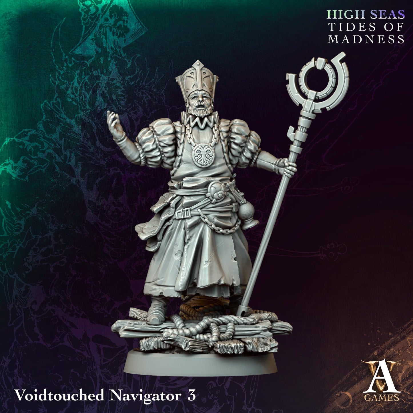 Voidtouched Navigator (x4) - TTRPG - Wargaming - Mordheim - Dungeons and Dragons