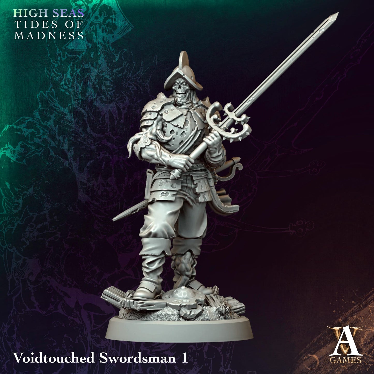 Voidtouched Swordsman (x4) - TTRPG - Wargaming - Mordheim - Dungeons and Dragons