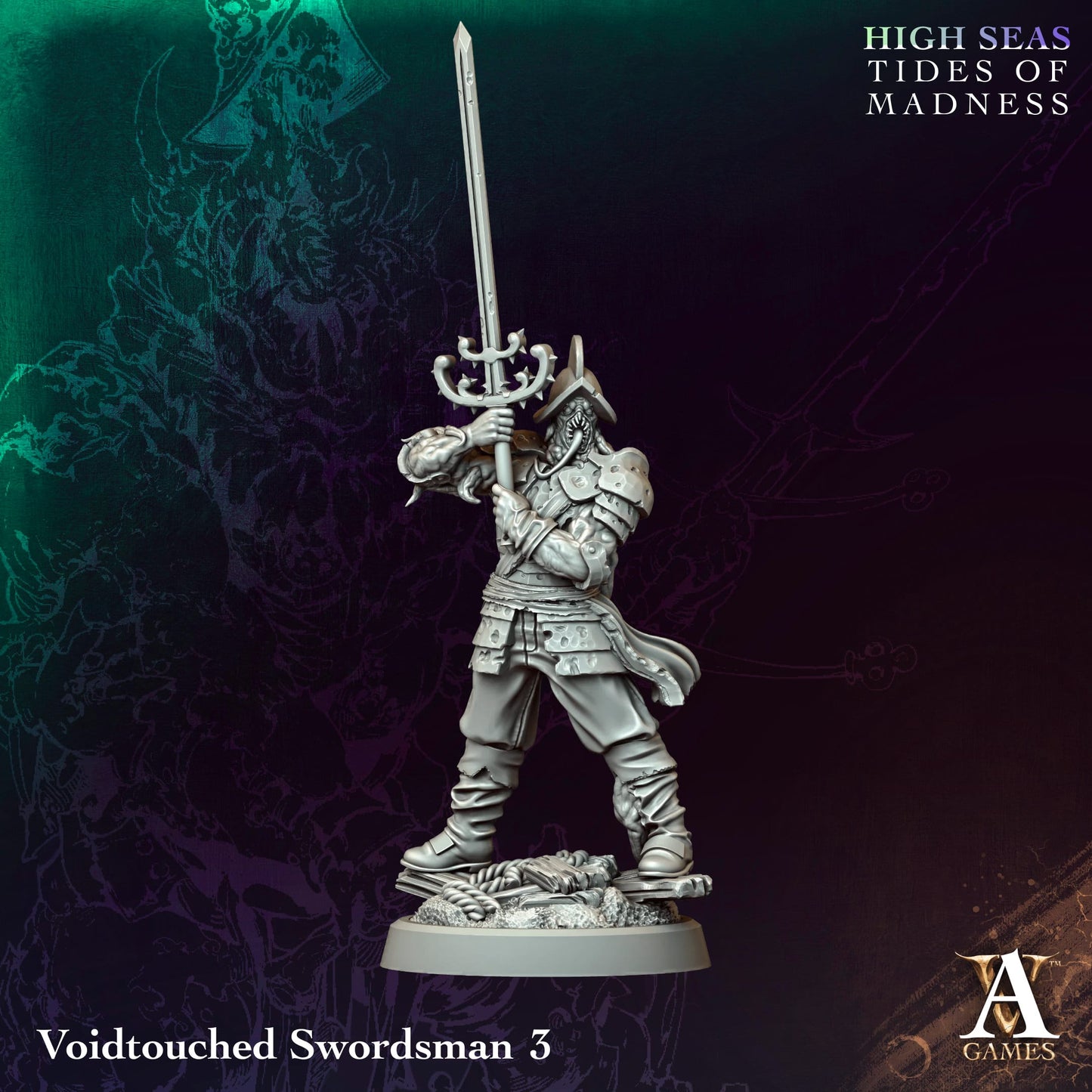 Voidtouched Swordsman (x4) - TTRPG - Wargaming - Mordheim - Dungeons and Dragons