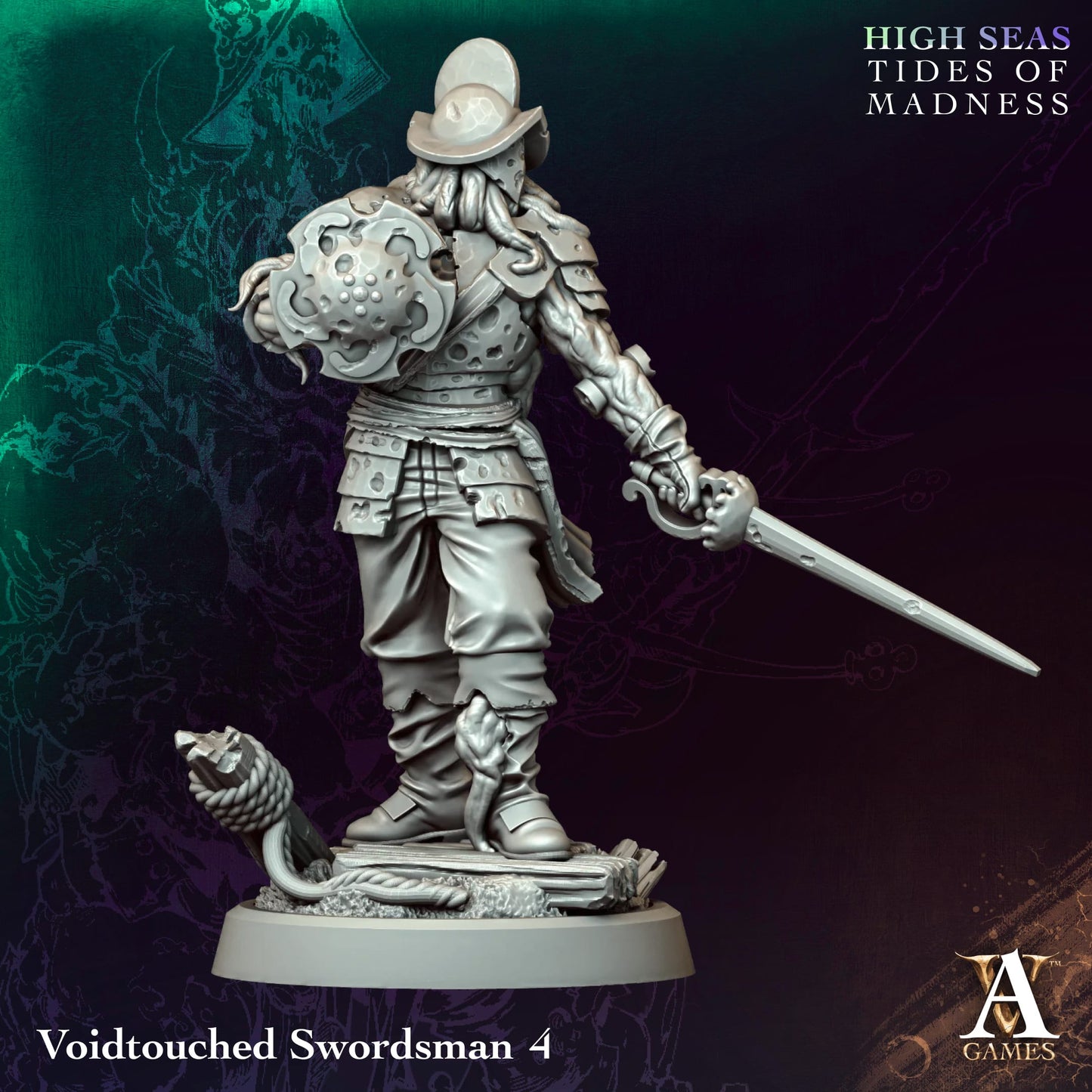 Voidtouched Swordsman (x4) - TTRPG - Wargaming - Mordheim - Dungeons and Dragons