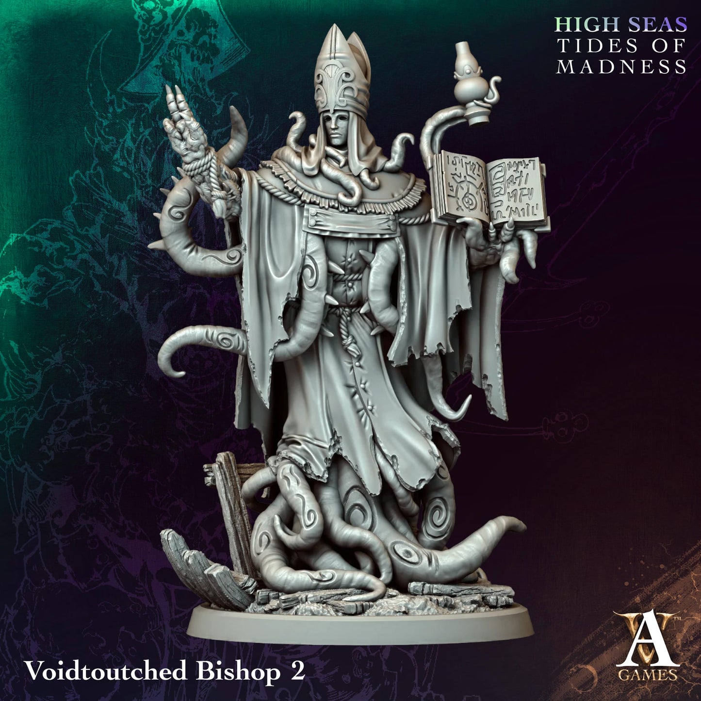 Voidtoutched Bishop (x4) - TTRPG - Wargaming - Mordheim - Dungeons and Dragons