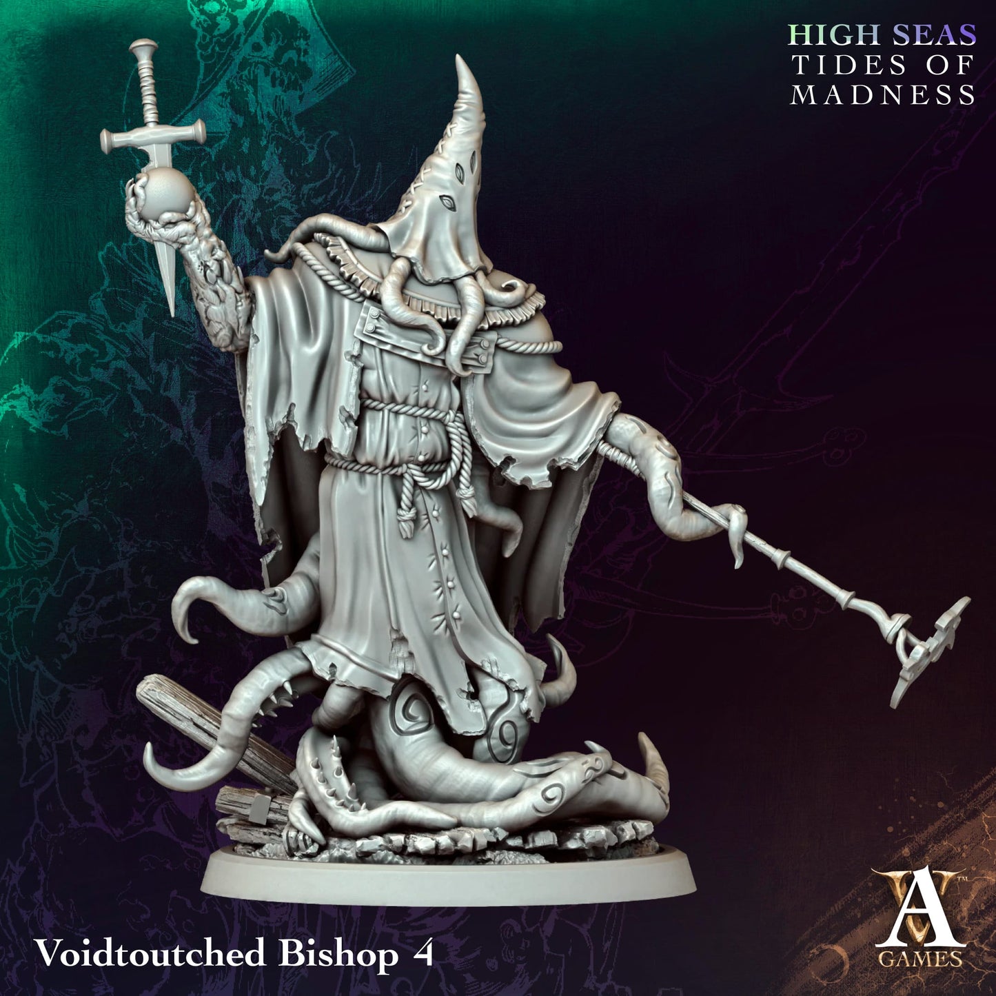 Voidtoutched Bishop (x4) - TTRPG - Wargaming - Mordheim - Dungeons and Dragons