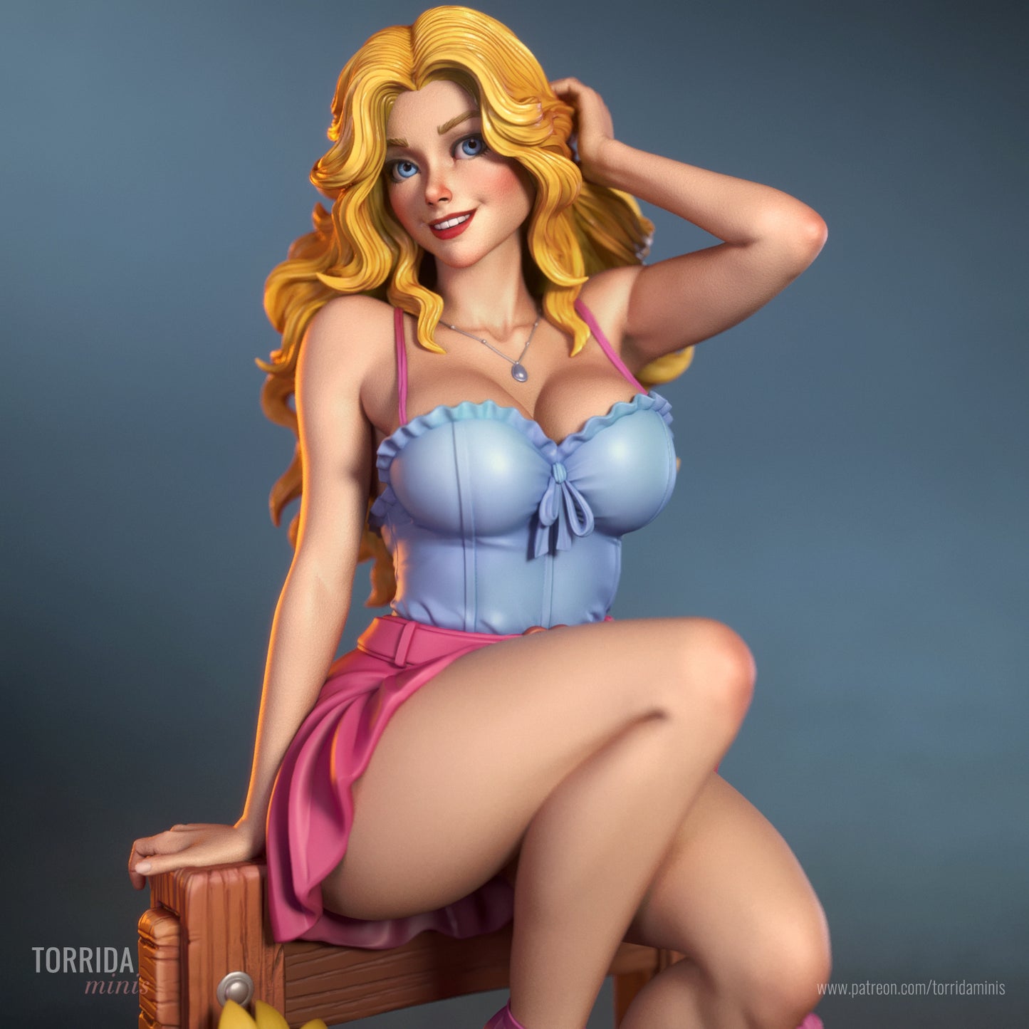Haley, from Stardew Valley Sculpture (75mm to 500mm) - Unassembled/Unpainted/3D Print