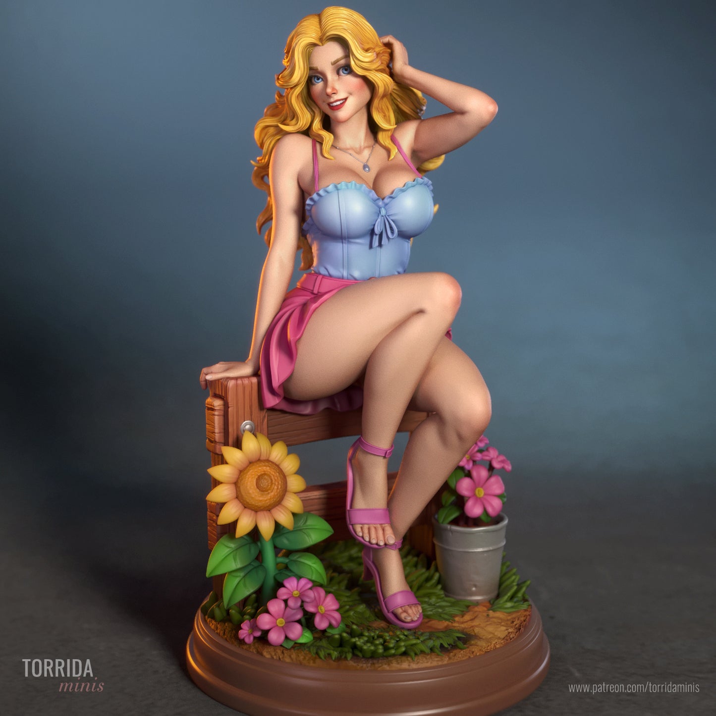 Haley, from Stardew Valley Sculpture (75mm to 500mm) - Unassembled/Unpainted/3D Print