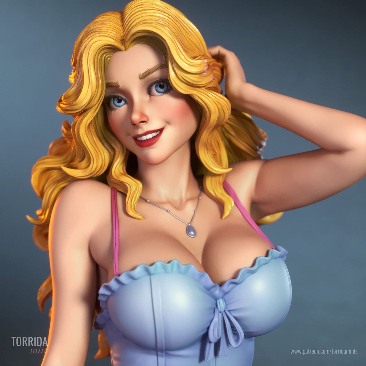 Haley, from Stardew Valley Sculpture (75mm to 500mm) - Unassembled/Unpainted/3D Print