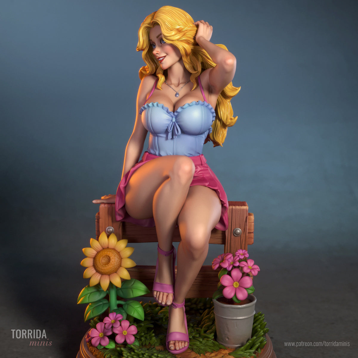 Haley, from Stardew Valley Sculpture (75mm to 500mm) - Unassembled/Unpainted/3D Print