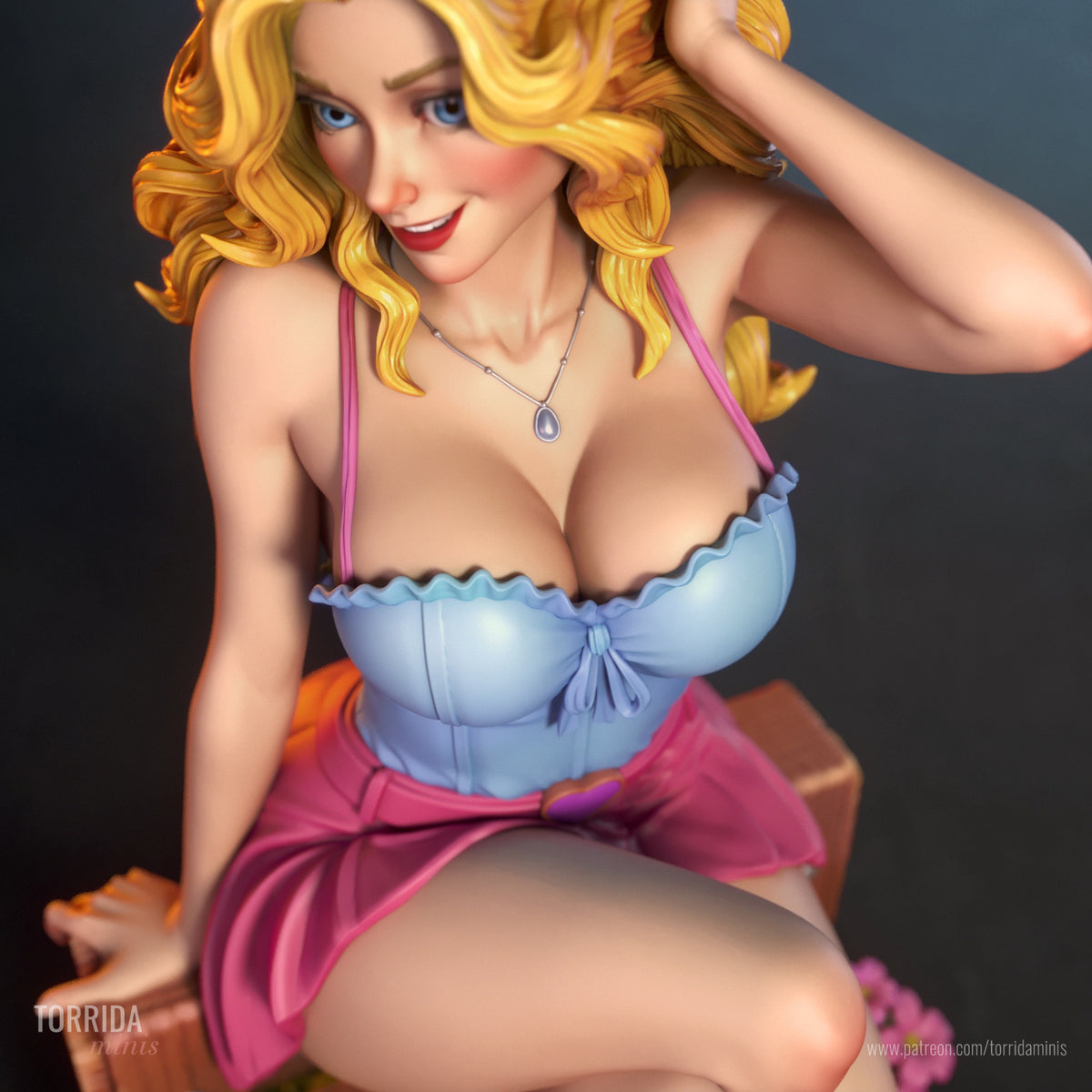 Haley, from Stardew Valley Sculpture (75mm to 500mm) - Unassembled/Unpainted/3D Print