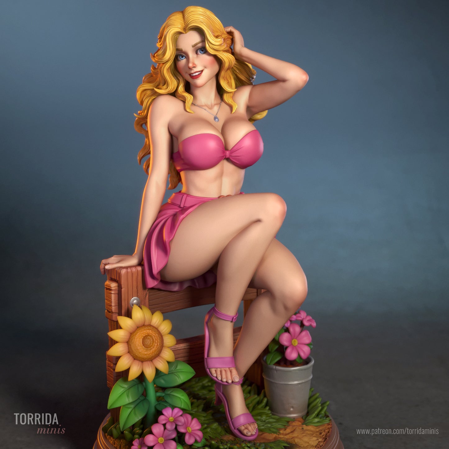 Haley, from Stardew Valley Sculpture (75mm to 500mm) - Unassembled/Unpainted/3D Print