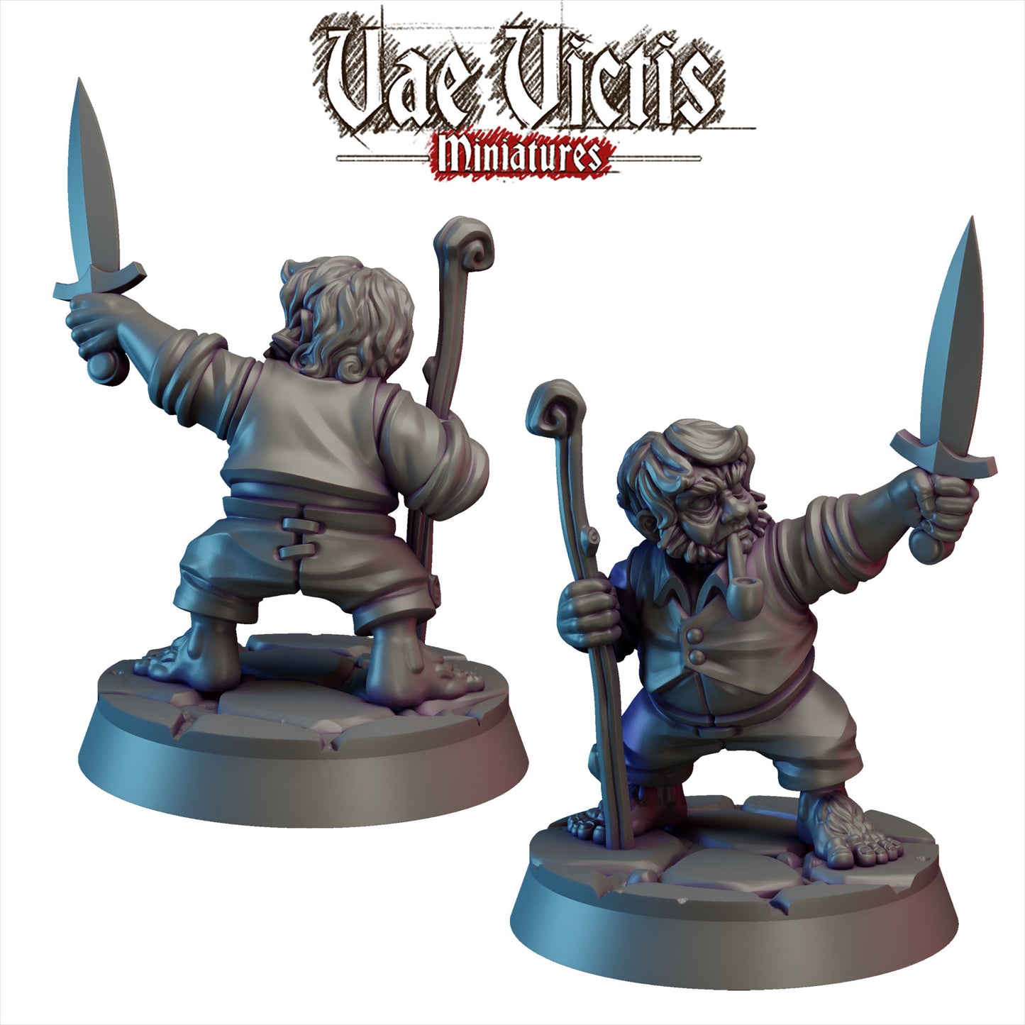 Halflings Warband - Lord of the Rings - Compatible with Warhammer 40K - by Vae Victis Miniatures- Tabletop RPG Miniature - Roleplaying 3D Printed Fantasy Mini