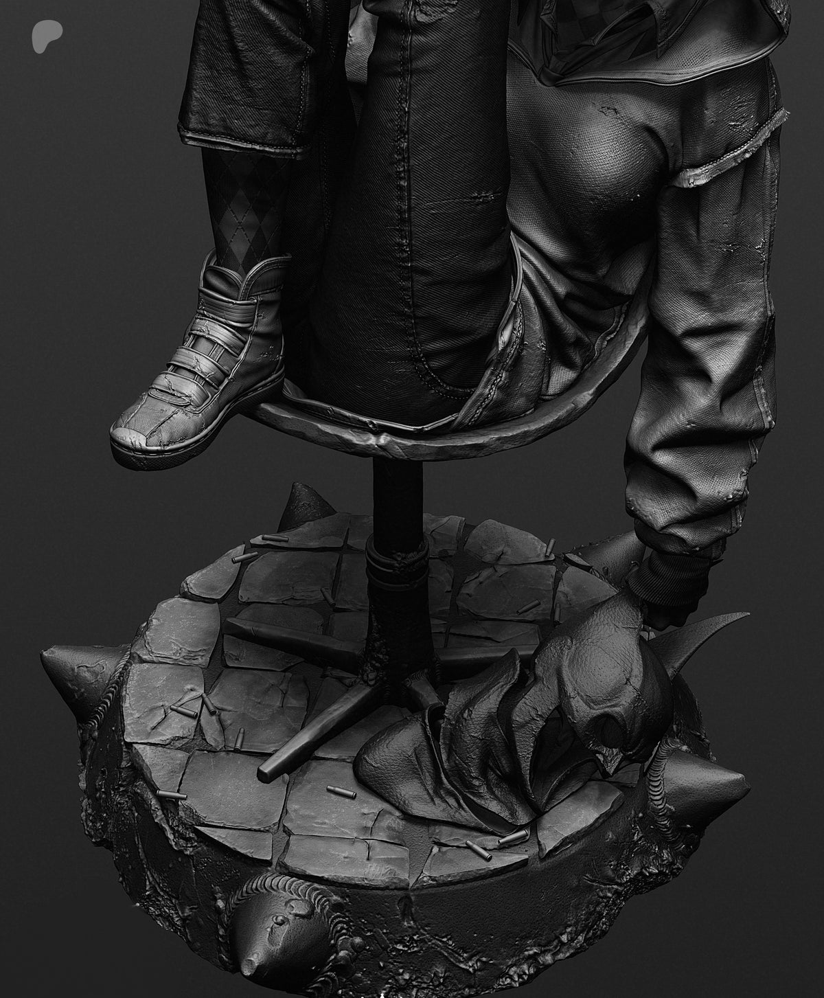 Harley Quinn Absolute Sculpture (75mm to 500mm) - Unassembled/Unpainted/3D Print