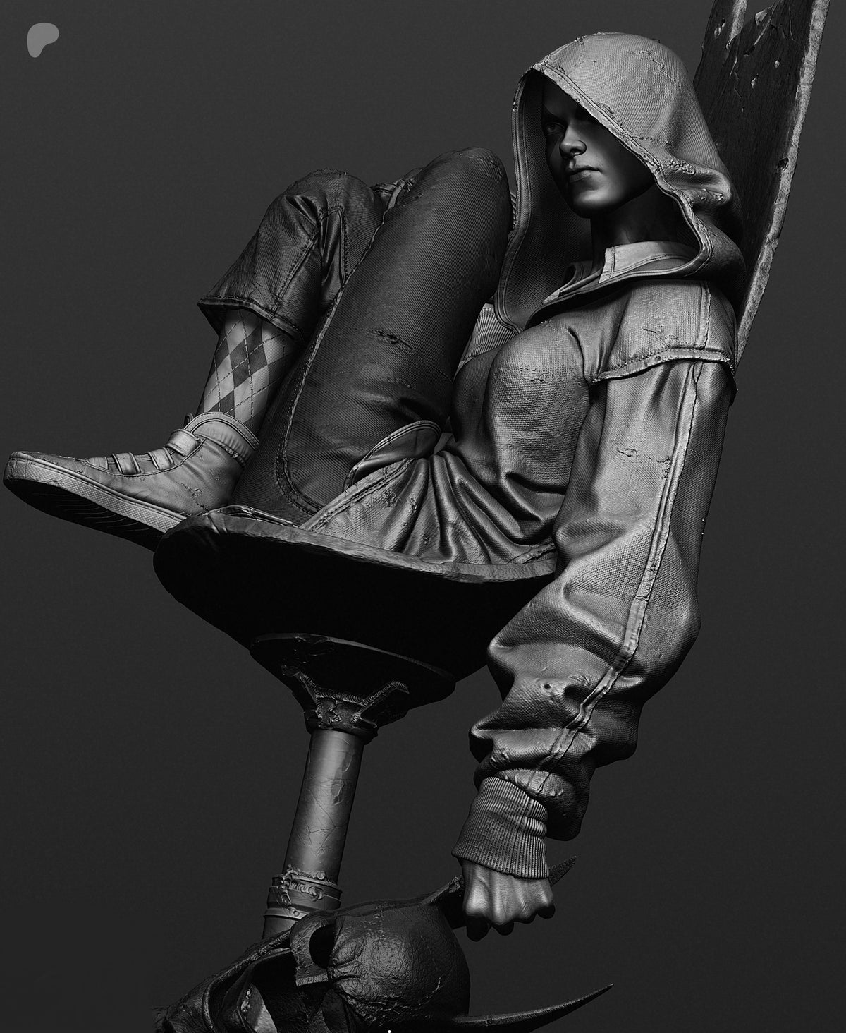 Harley Quinn Absolute Sculpture (75mm to 500mm) - Unassembled/Unpainted/3D Print