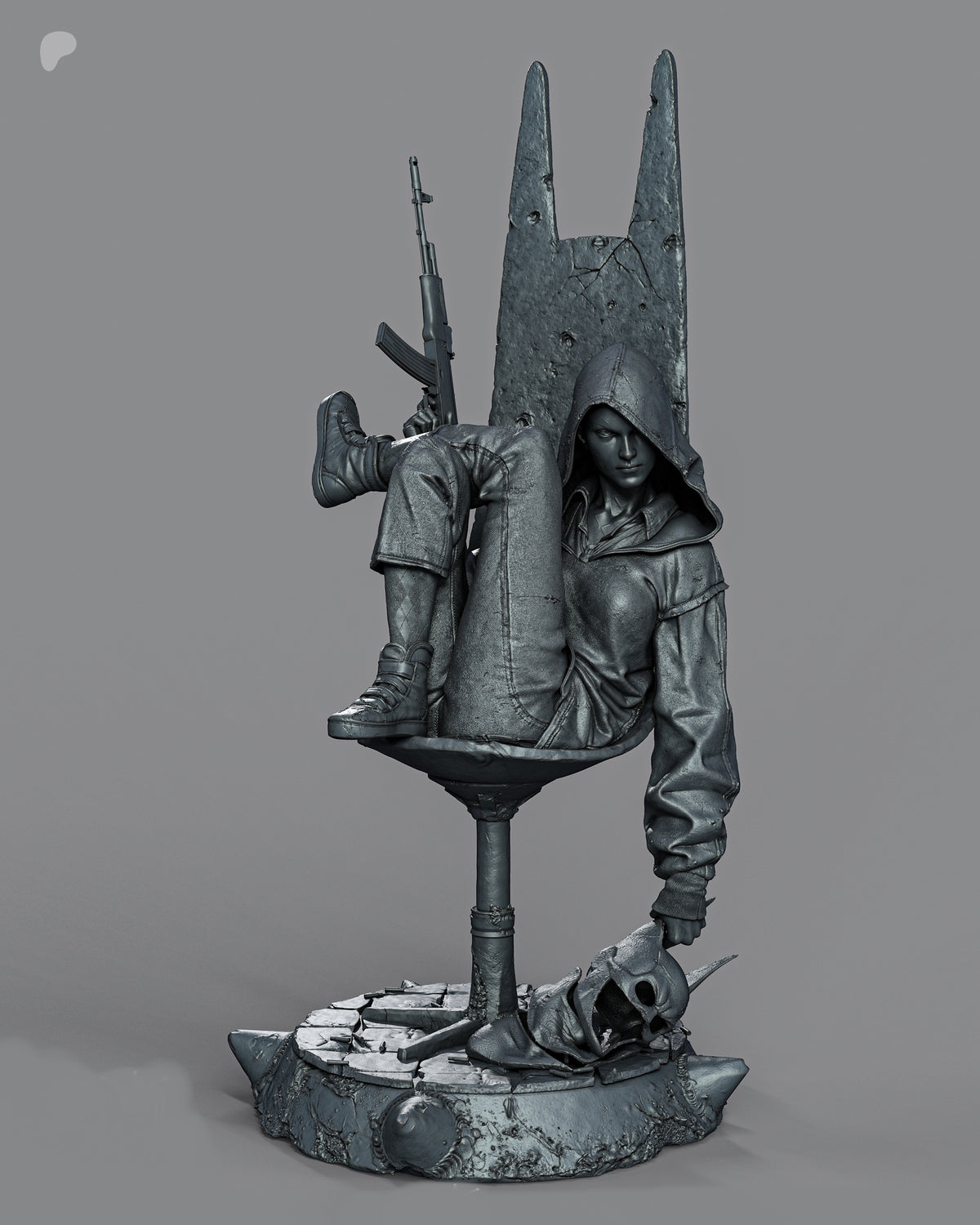 Harley Quinn Absolute Sculpture (75mm to 500mm) - Unassembled/Unpainted/3D Print
