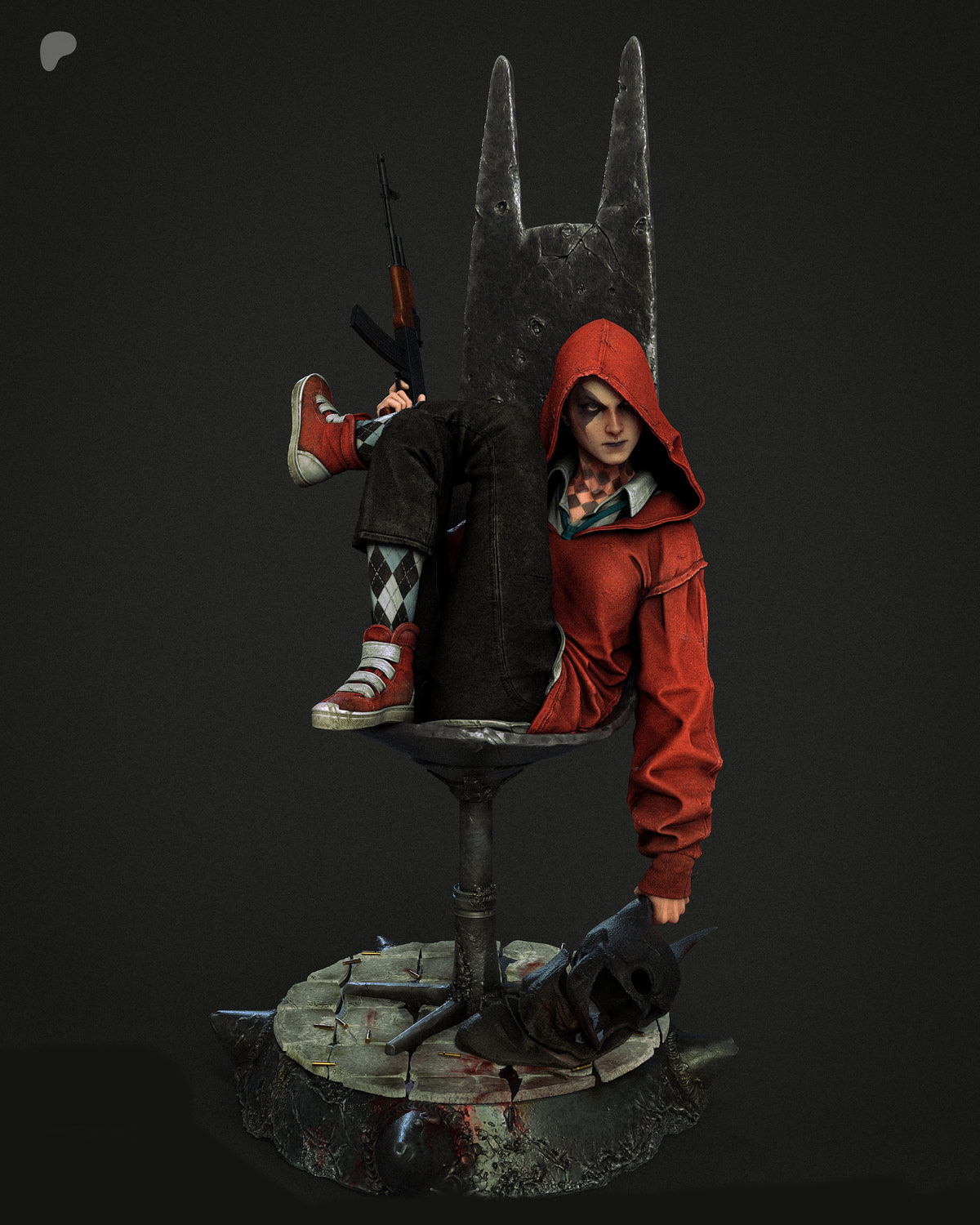 Harley Quinn Absolute Sculpture (75mm to 500mm) - Unassembled/Unpainted/3D Print