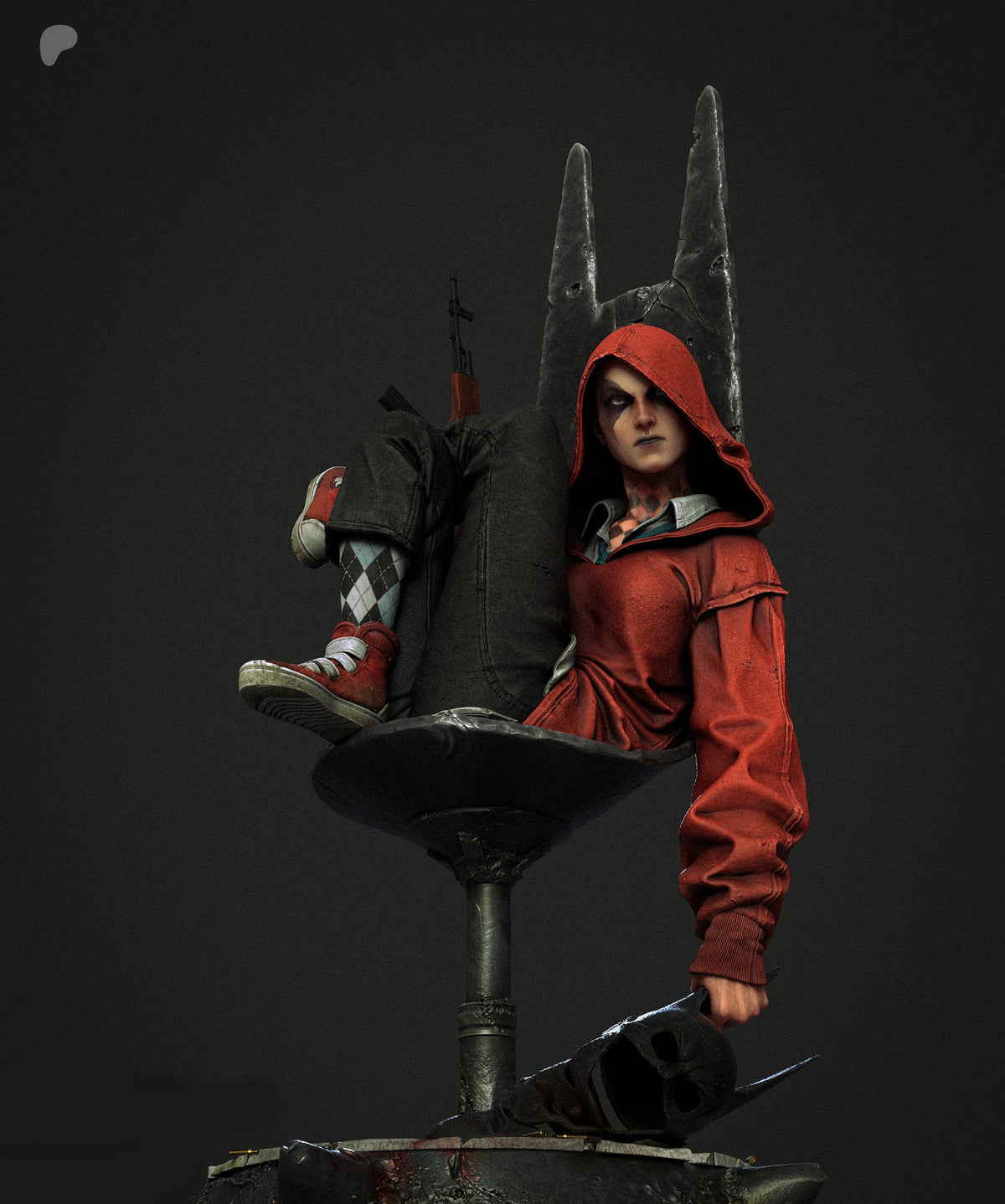 Harley Quinn Absolute Sculpture (75mm to 500mm) - Unassembled/Unpainted/3D Print