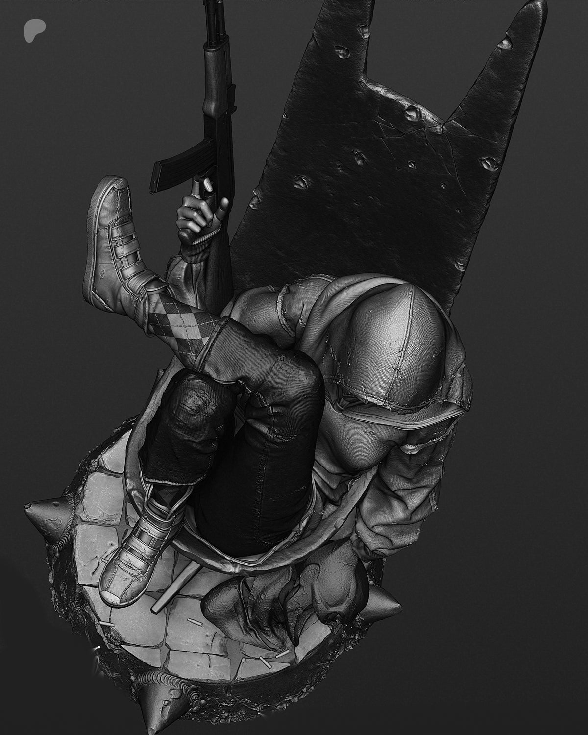 Harley Quinn Absolute Sculpture (75mm to 500mm) - Unassembled/Unpainted/3D Print