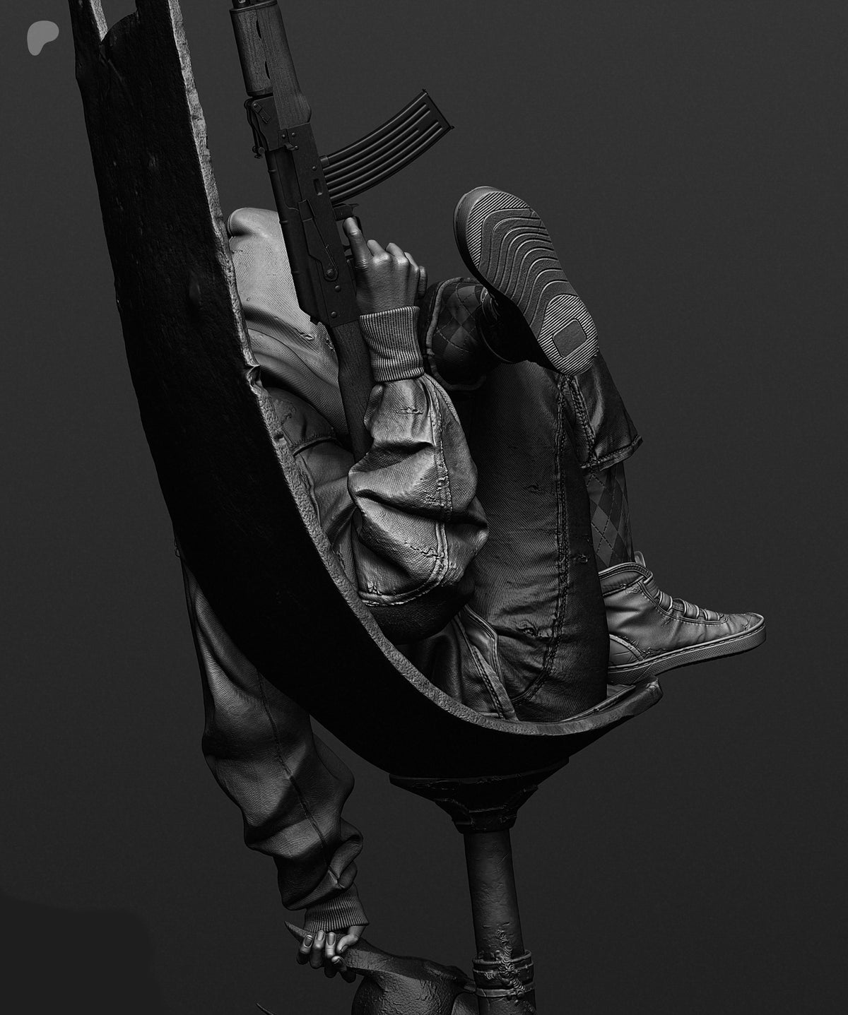 Harley Quinn Absolute Sculpture (75mm to 500mm) - Unassembled/Unpainted/3D Print
