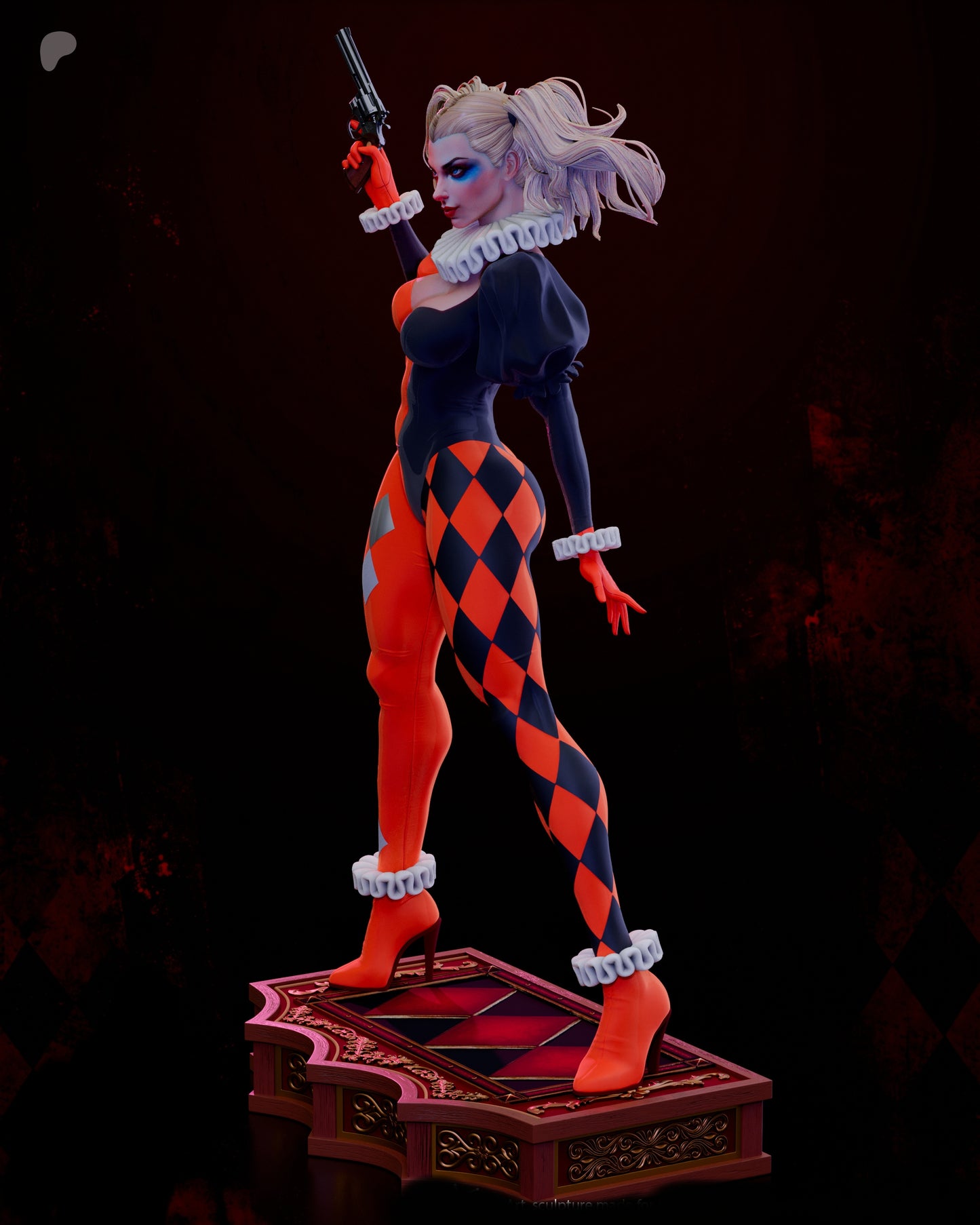 Harley Quinn Sculpture (75mm to 500mm) - Unassembled/Unpainted/3D Print
