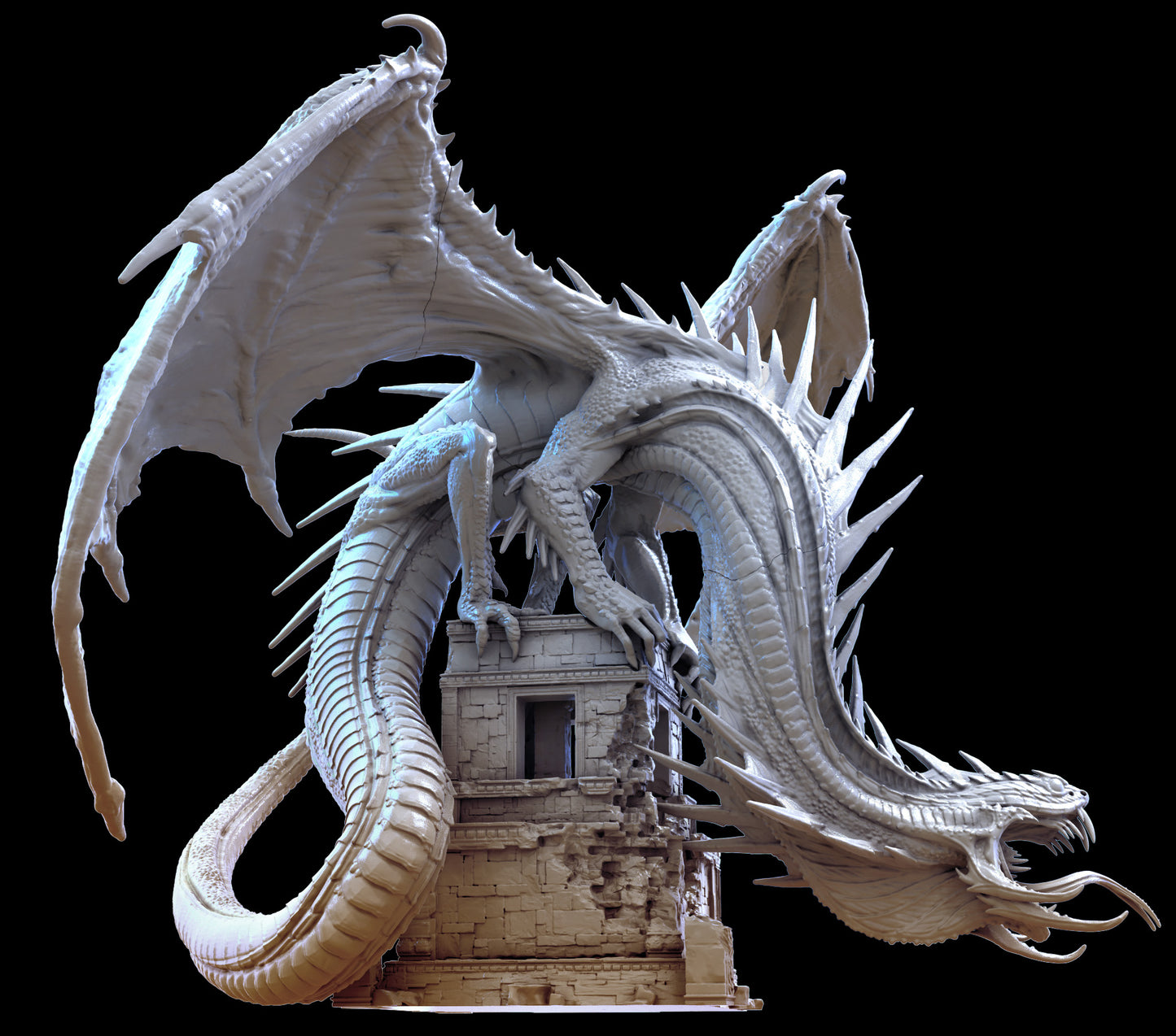 Heavenly Ophidian - Snake Dragon - by Mini Monster Mayhem- Tabletop RPG Miniature - Roleplaying 3D Printed Fantasy Mini