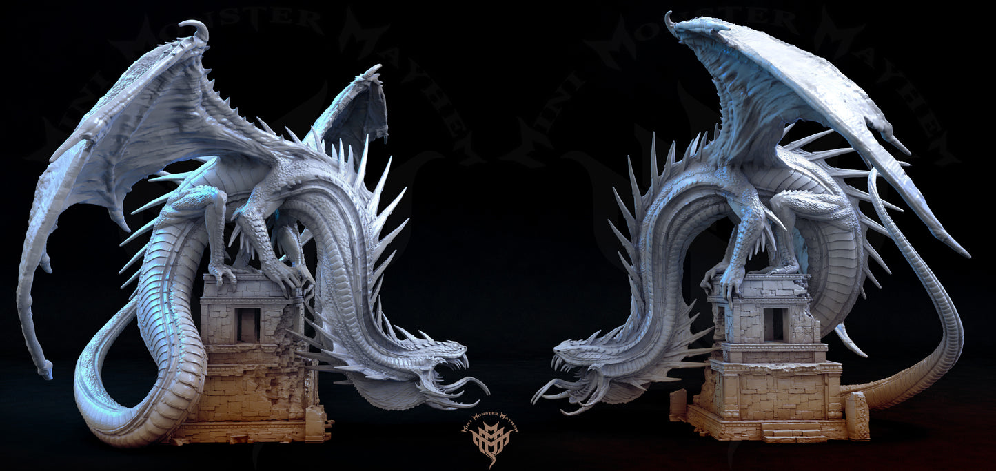 Heavenly Ophidian - Snake Dragon - by Mini Monster Mayhem- Tabletop RPG Miniature - Roleplaying 3D Printed Fantasy Mini