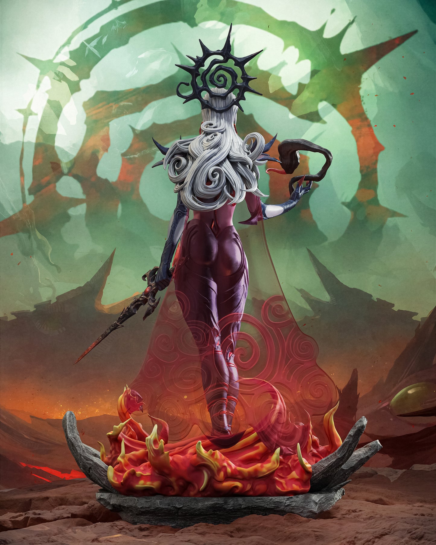 Hela (Marvel Rivals) Sculpture (75mm to 500mm) - Unassembled/Unpainted/3D Print