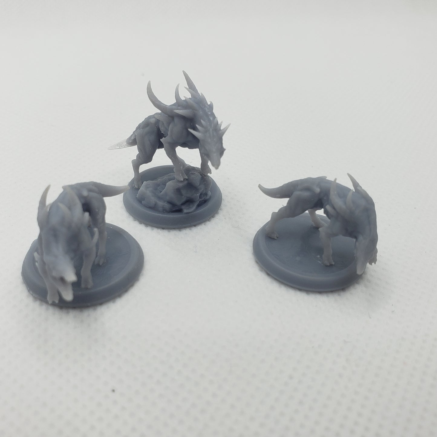 Hell Dogs - Hell Hounds - by Lord of Print- Tabletop RPG Miniature - Roleplaying 3D Printed Fantasy Mini