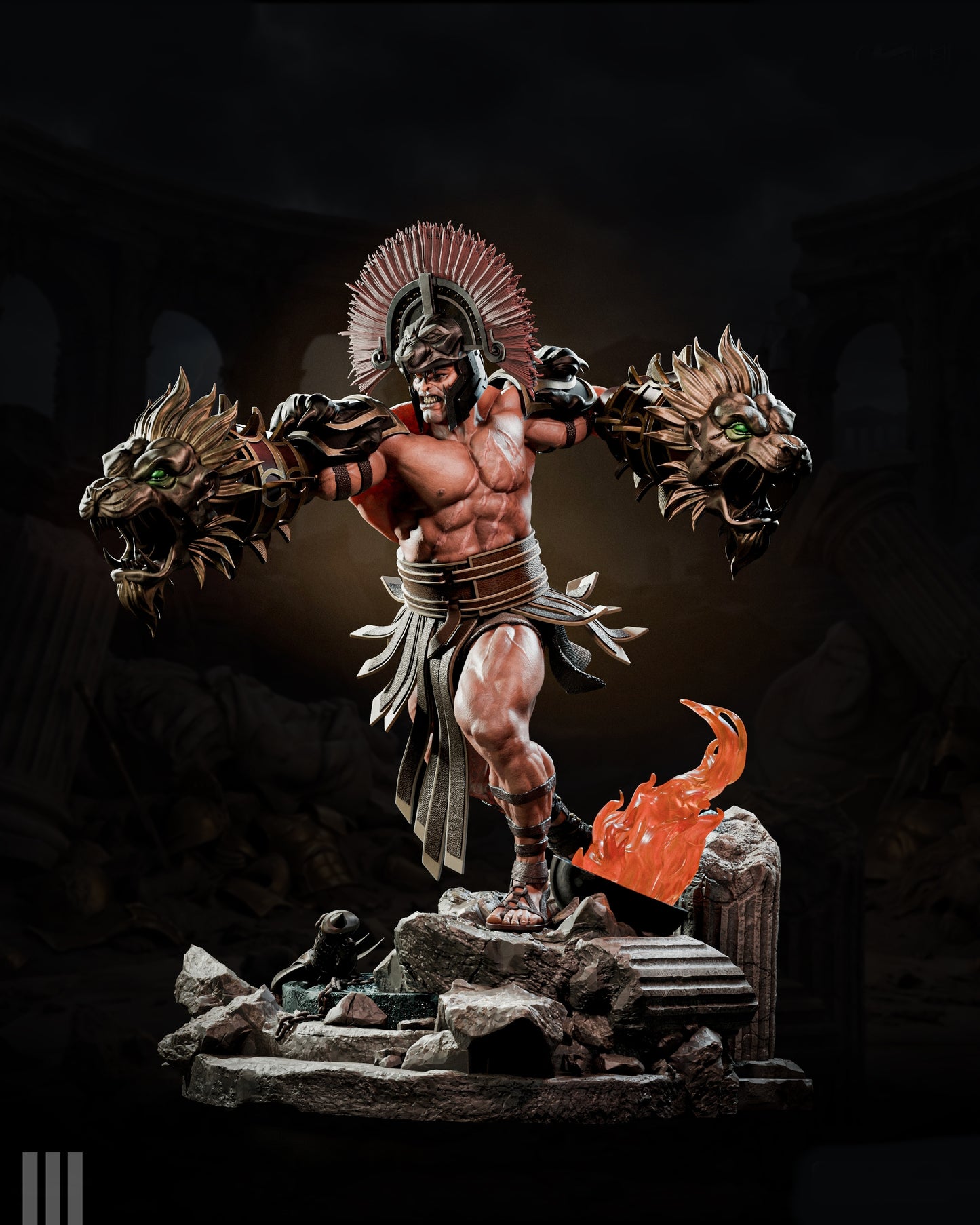 Hercules Sculpture (75mm to 500mm) - Unassembled/Unpainted/3D Print