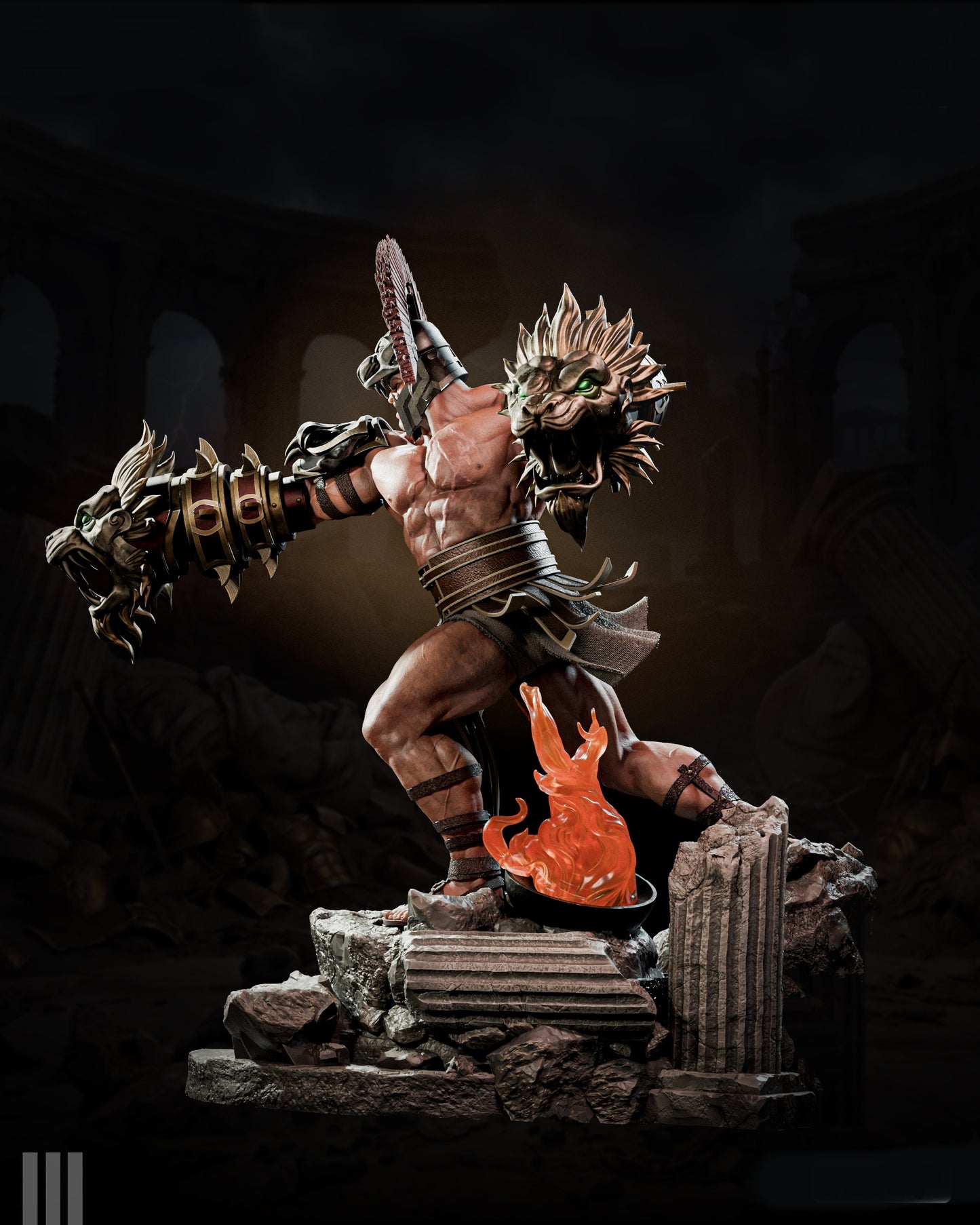Hercules Sculpture (75mm to 500mm) - Unassembled/Unpainted/3D Print