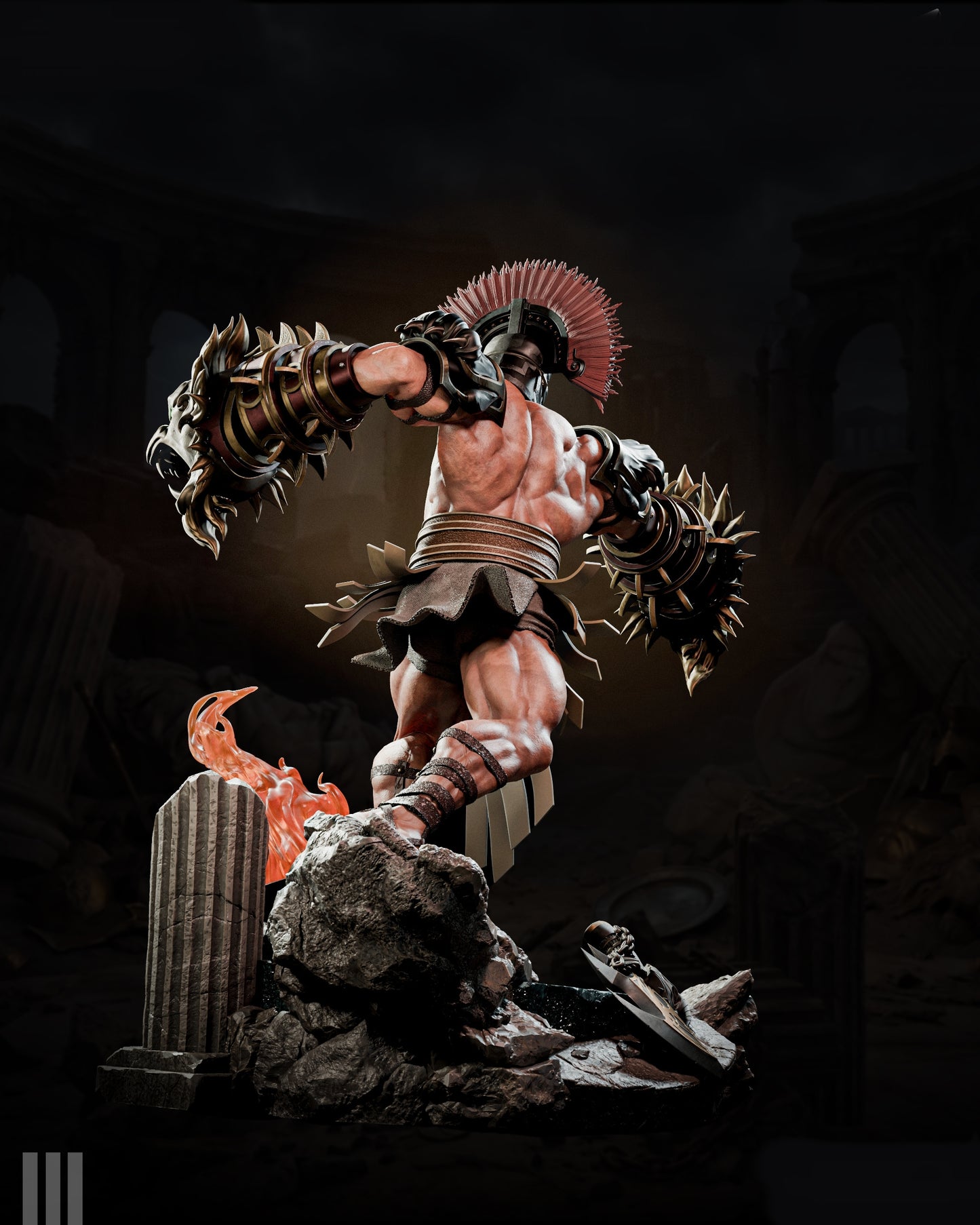 Hercules Sculpture (75mm to 500mm) - Unassembled/Unpainted/3D Print