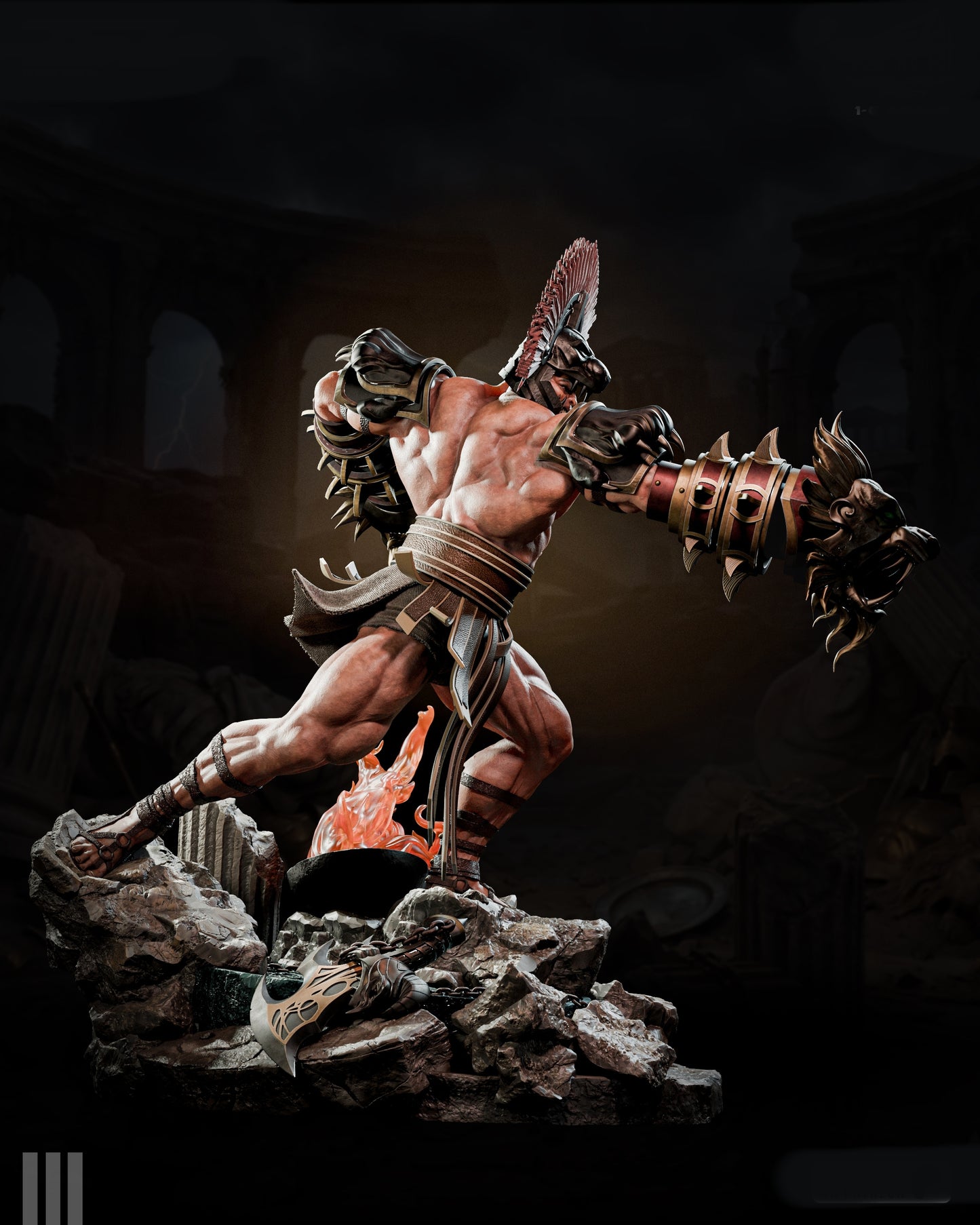 Hercules Sculpture (75mm to 500mm) - Unassembled/Unpainted/3D Print