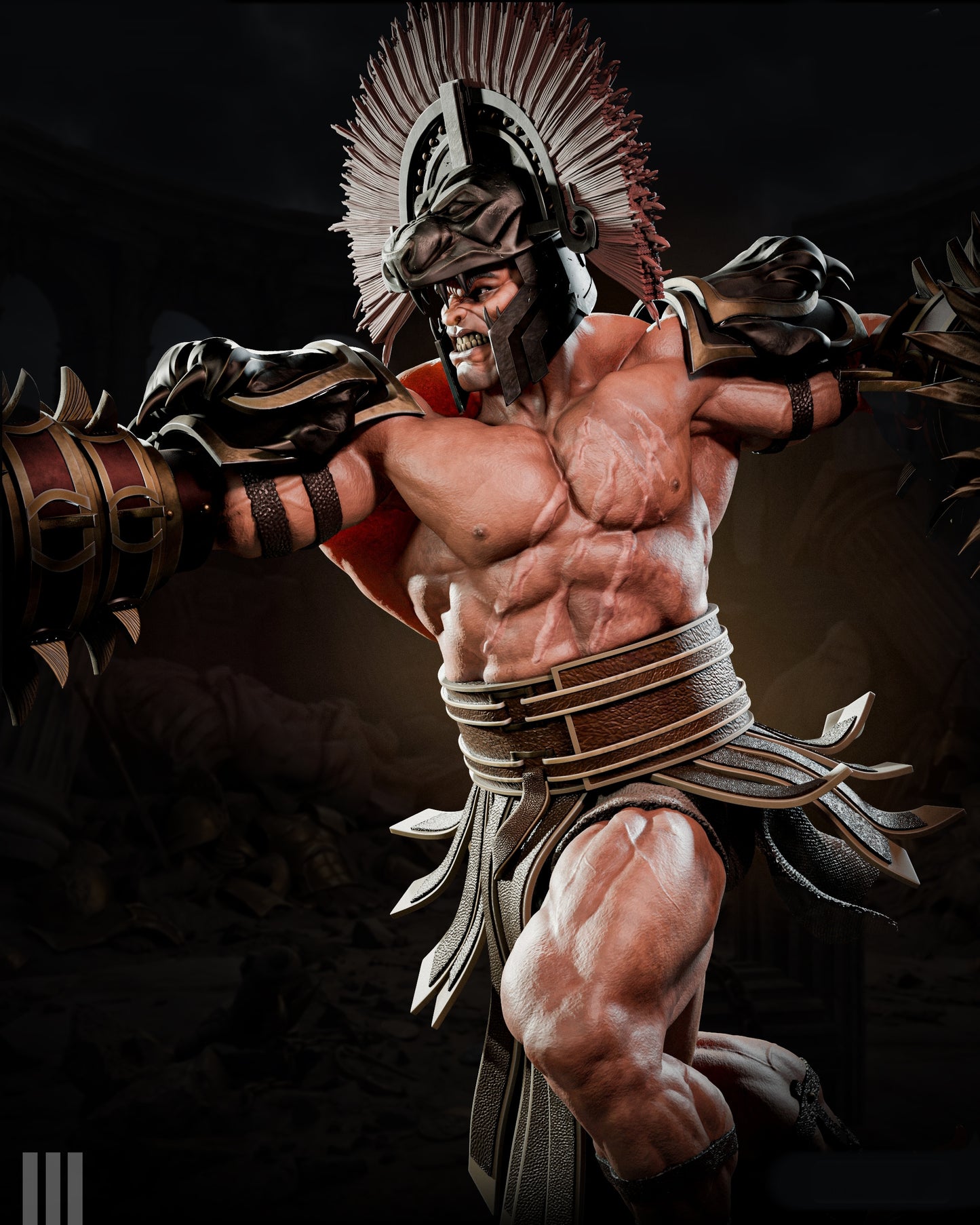 Hercules Sculpture (75mm to 500mm) - Unassembled/Unpainted/3D Print